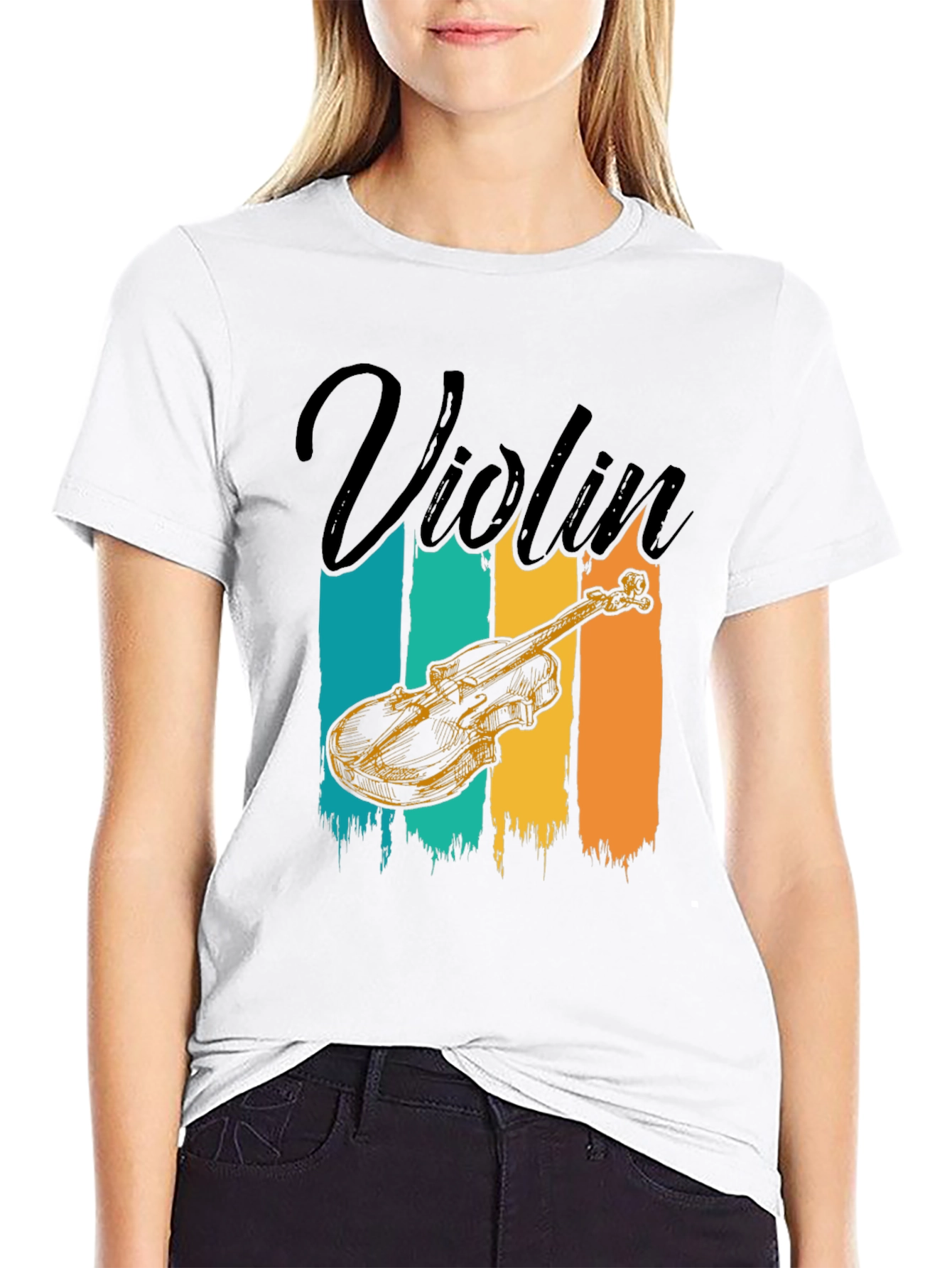 Black Violin Graphic T-Shirt: Retro Music Lover Tee view 9