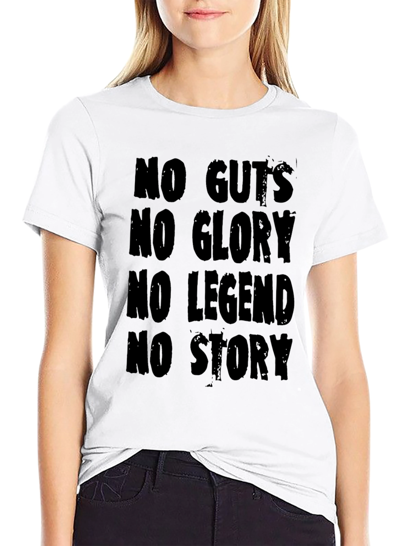 Black No Guts No Glory Graphic T-Shirt - Black view 9