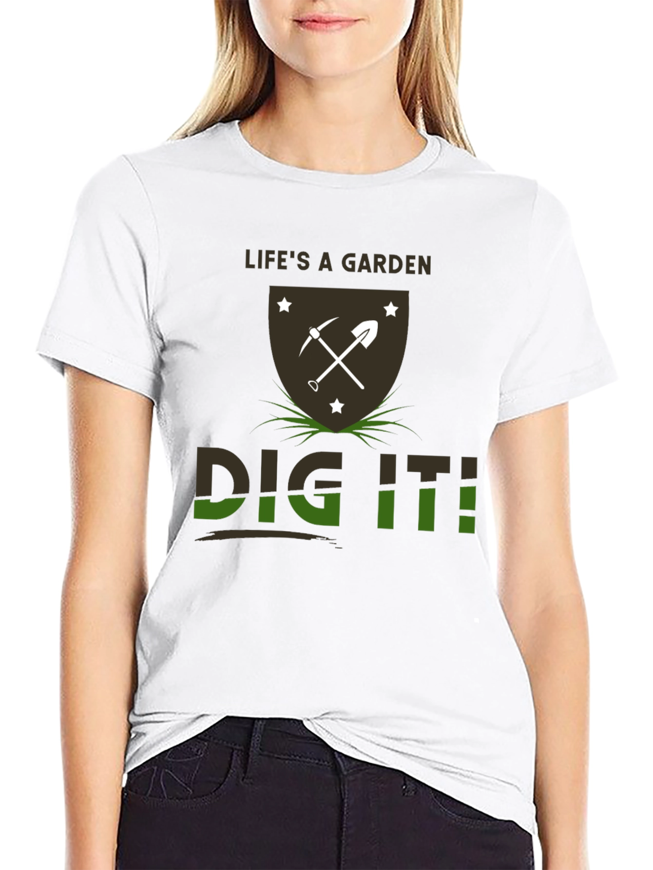 Black Life's a Garden Dig It T-Shirt view 9