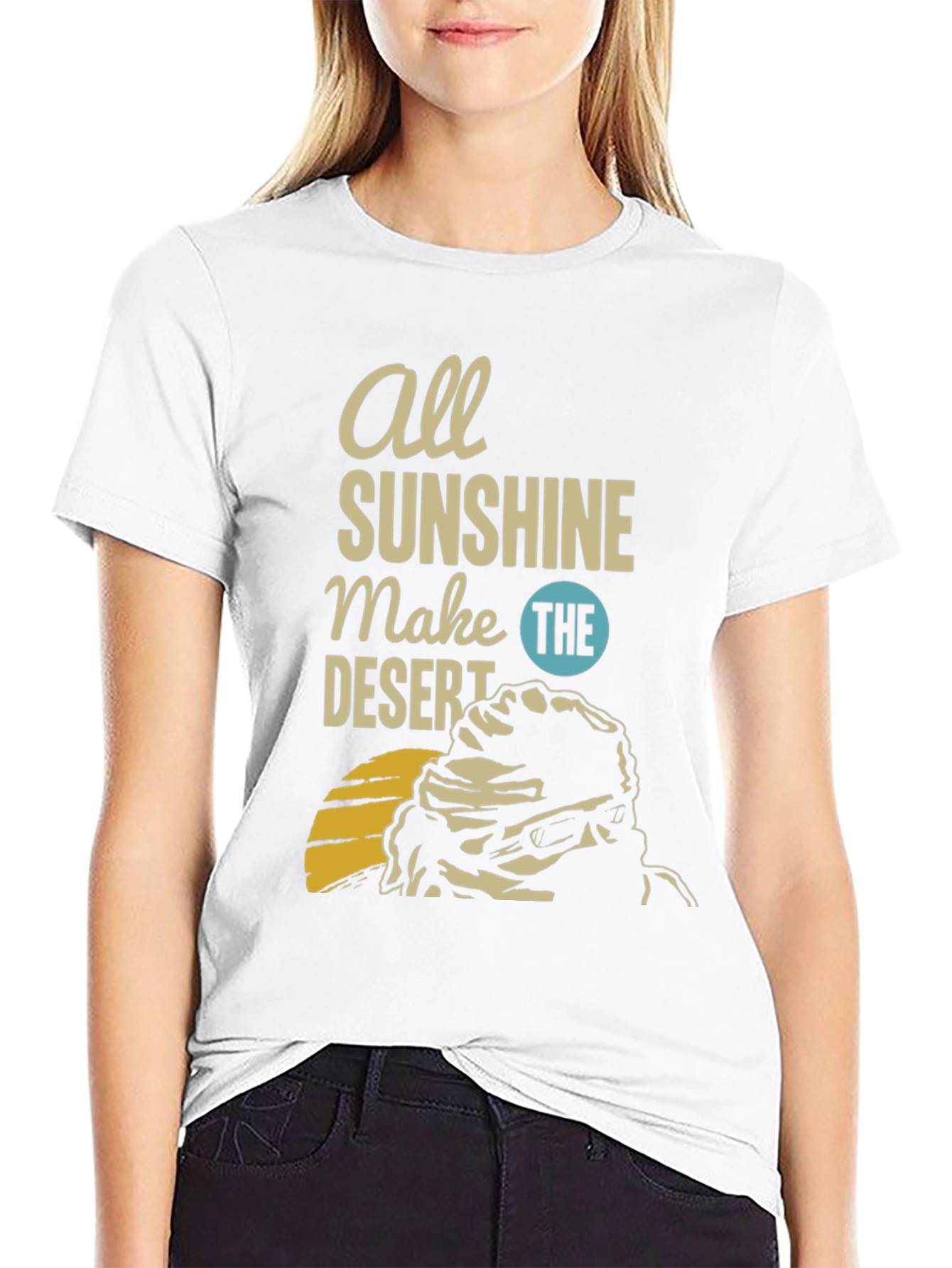 Black Sunshine Desert Graphic Tee view 9