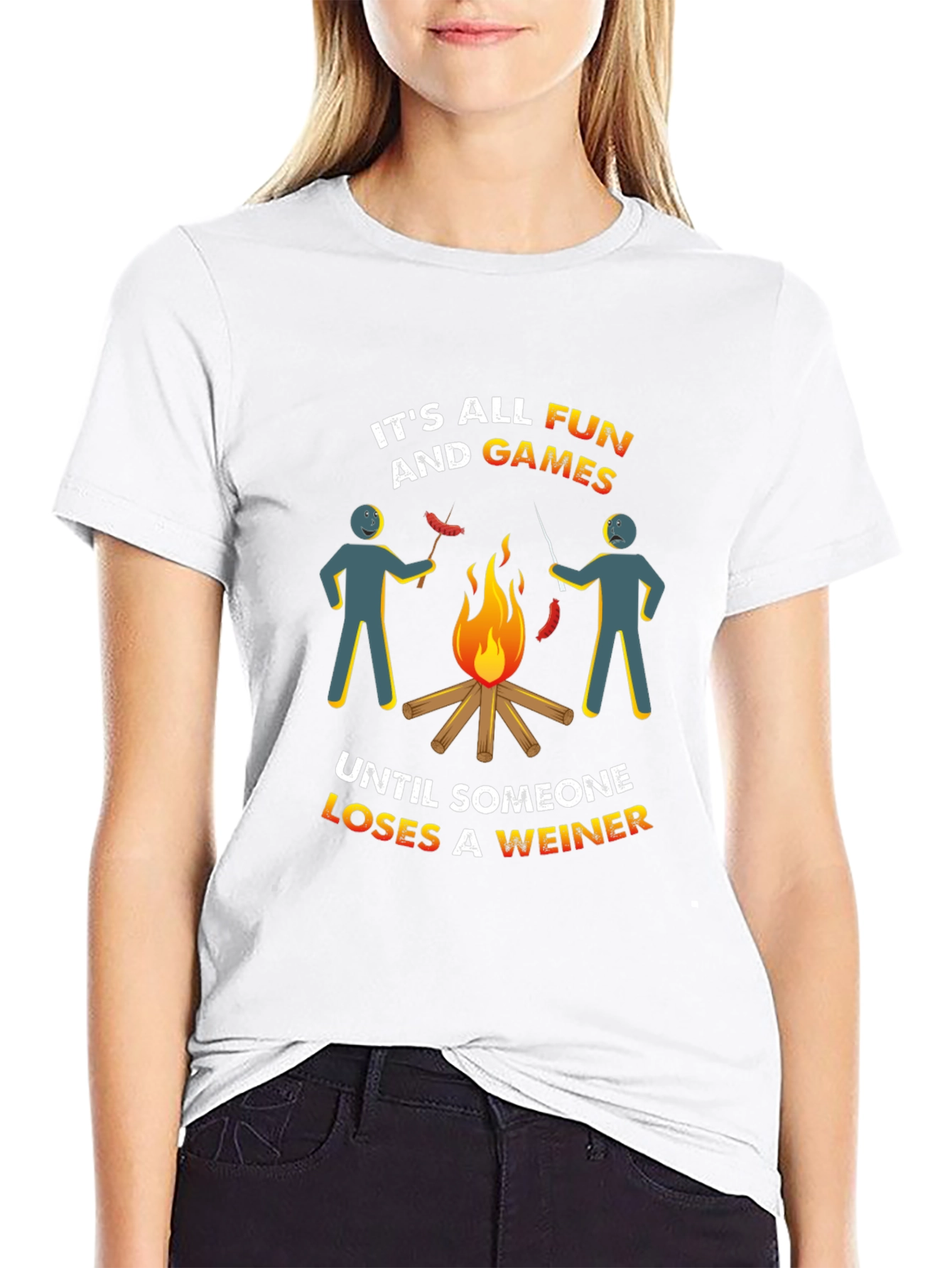 Black Fun & Games Weiner T-Shirt view 9