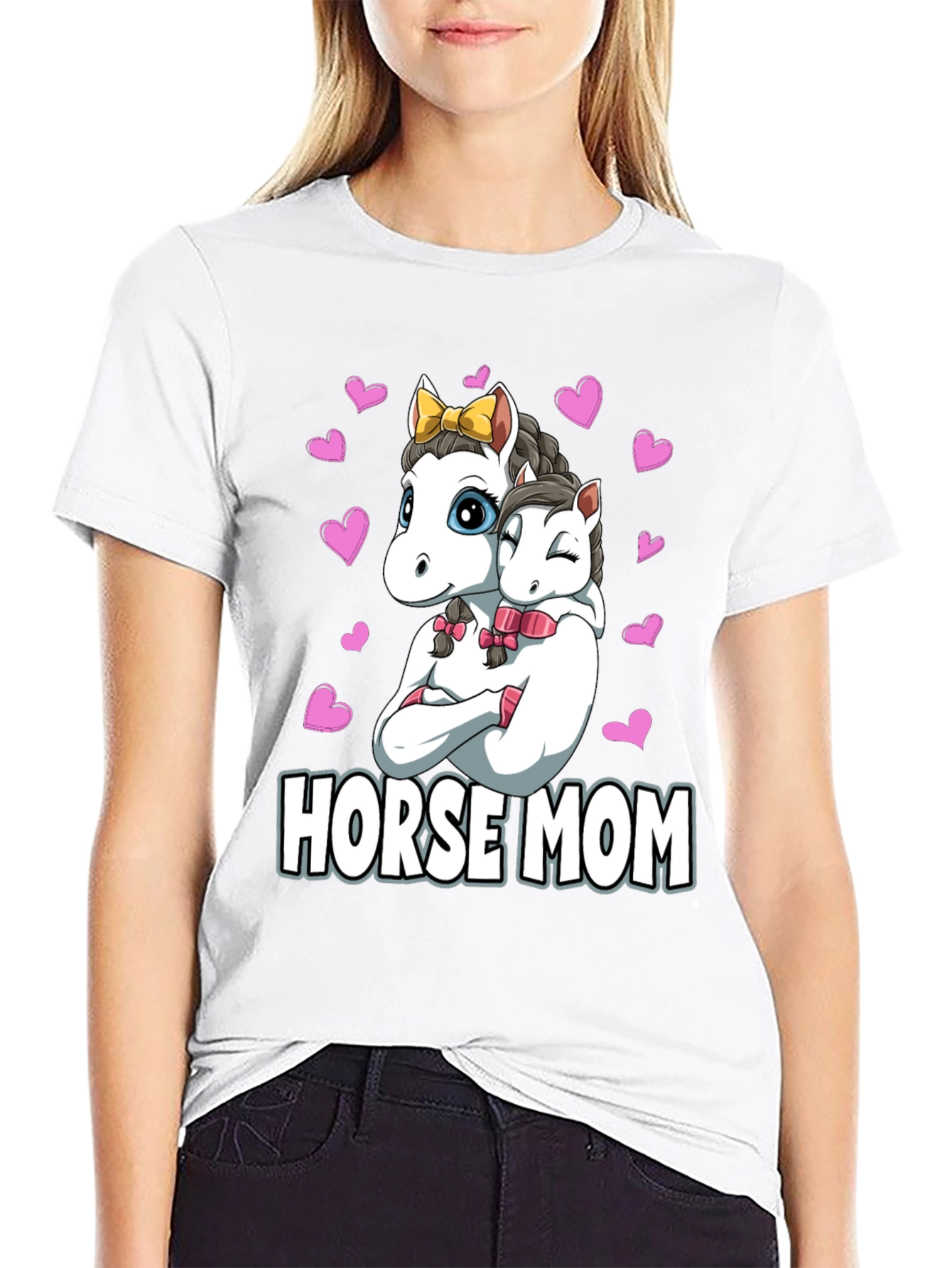 Black Horse Mom Graphic T-Shirt view 9
