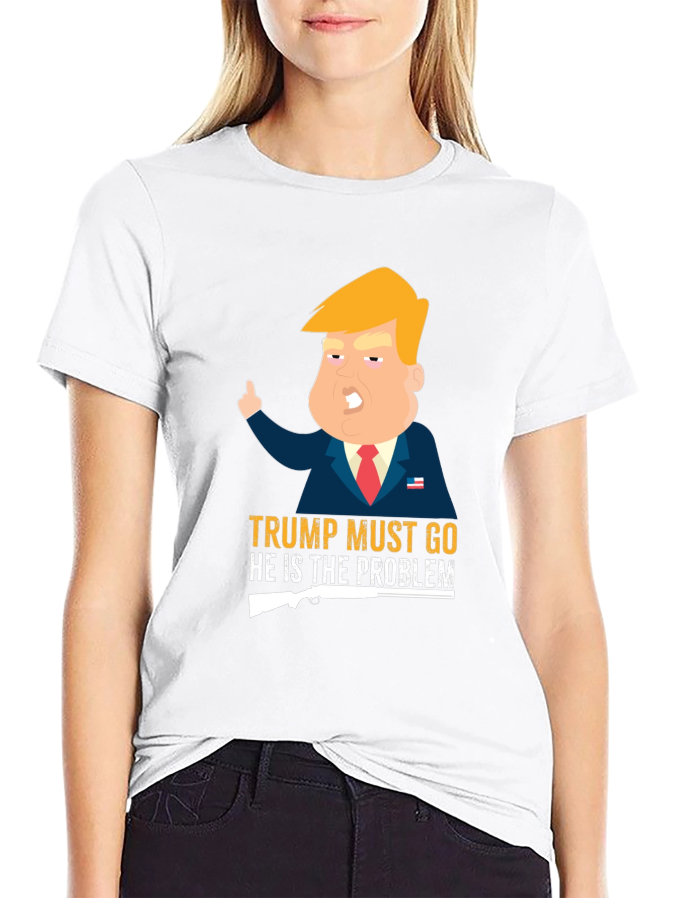 Black Trump Must Go T-Shirt view 9