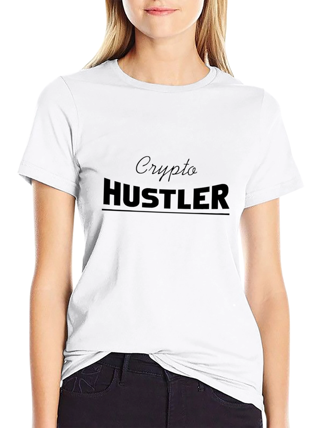 Black Crypto Hustler Black T-Shirt view 9