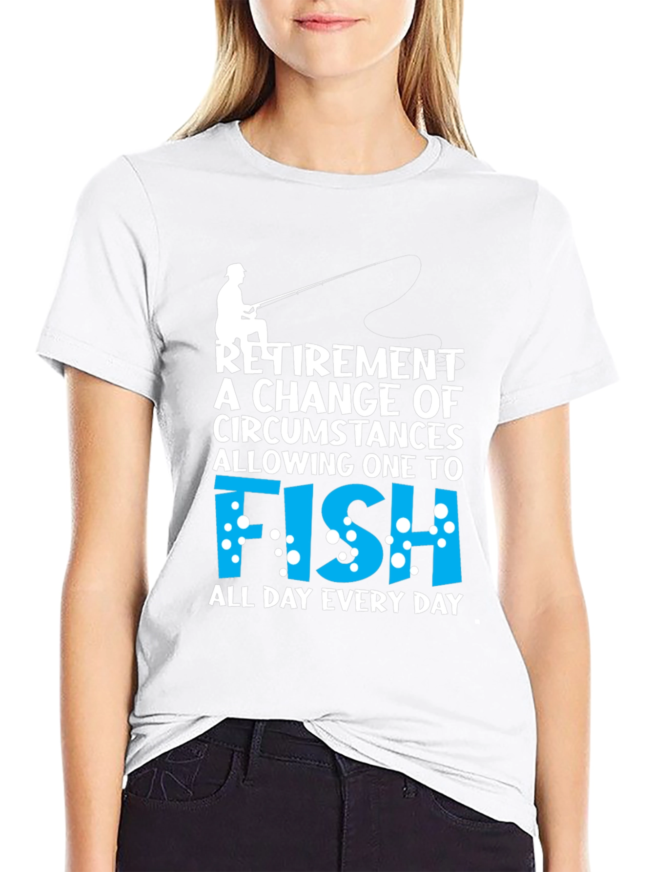 Black Retirement Fishing T-Shirt - All Day Every Day view 9