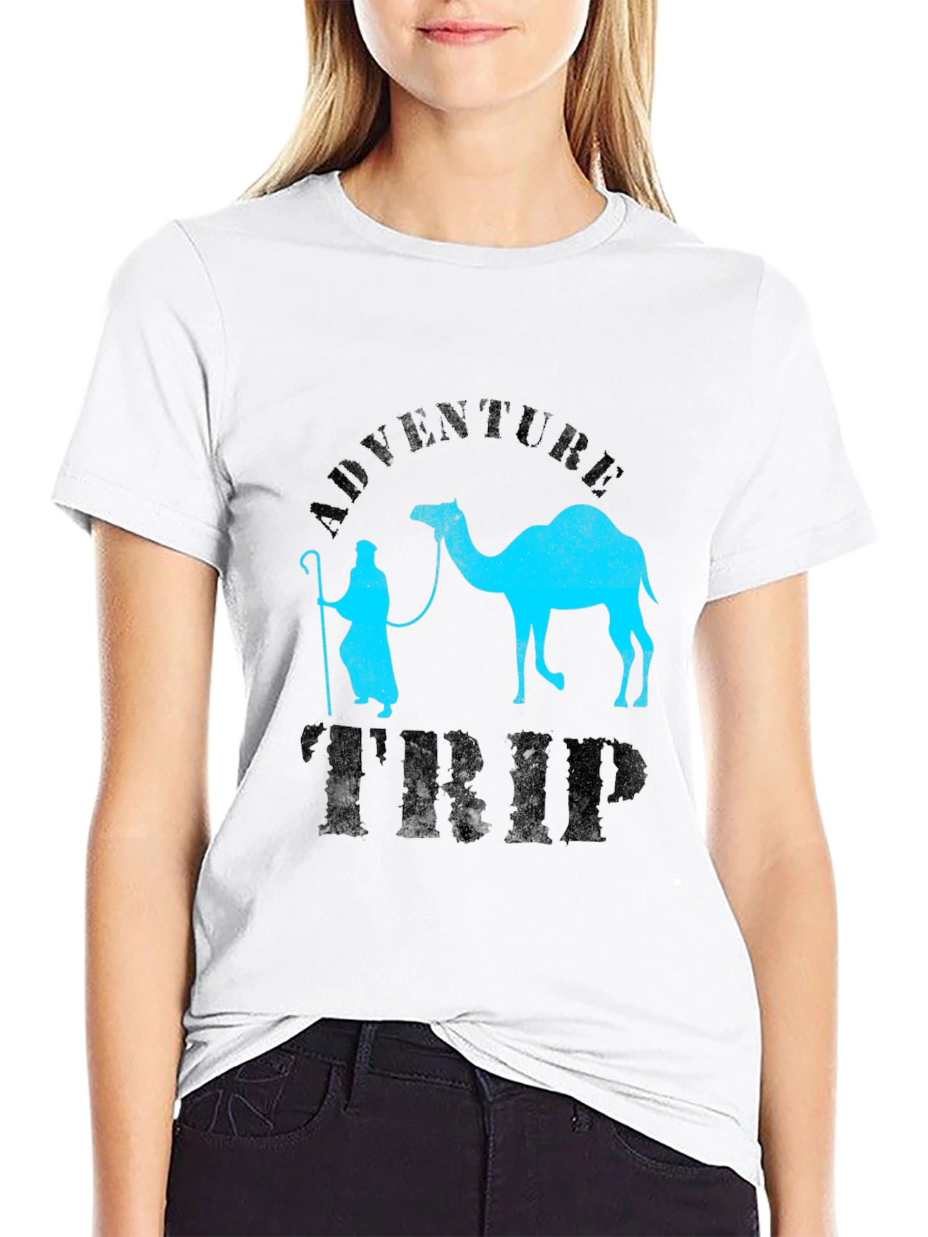 Black Adventure Trip T-Shirt - Camel Design view 9