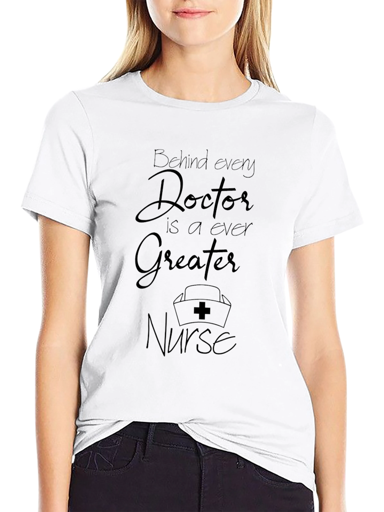 Black Behind Every Doctor Nurse Graphic Tee view 9