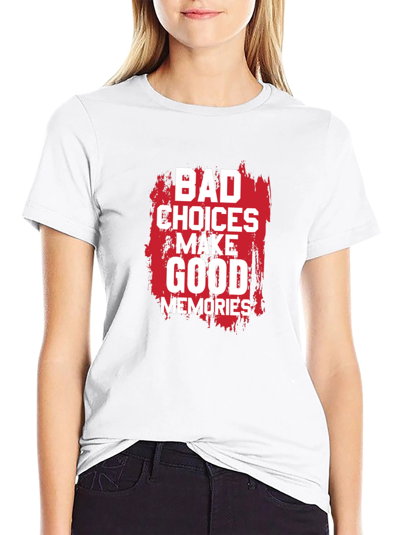 Black Bad Choices Make Good Memories Graphic Tee view 9