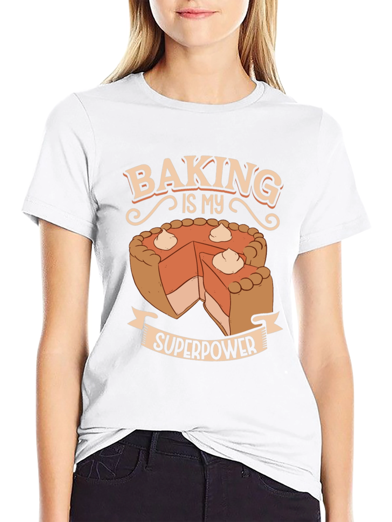 Black Baking is My Superpower T-Shirt - Novelty Graphic Tee view 9