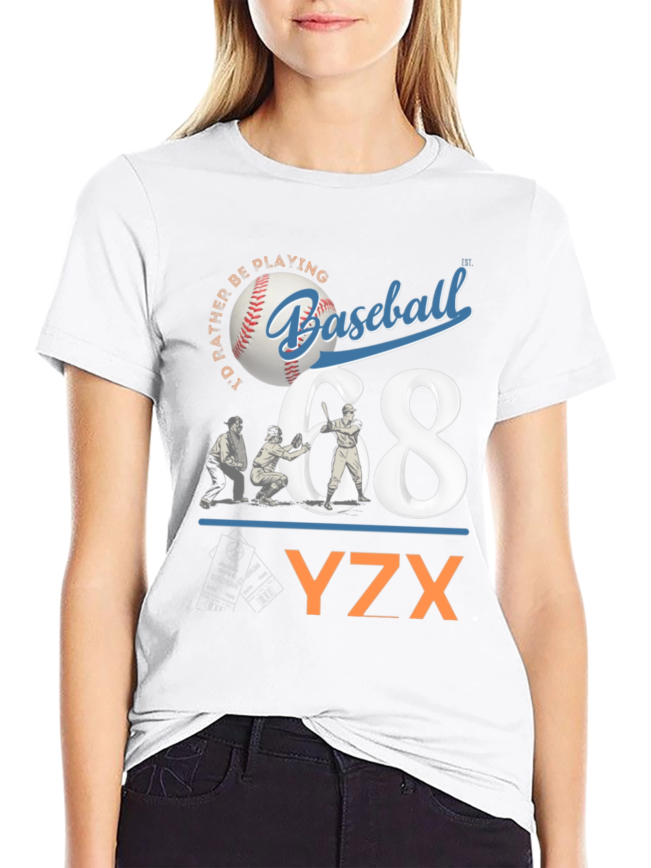 Black Baseball Graphic Tee - YZX view 9