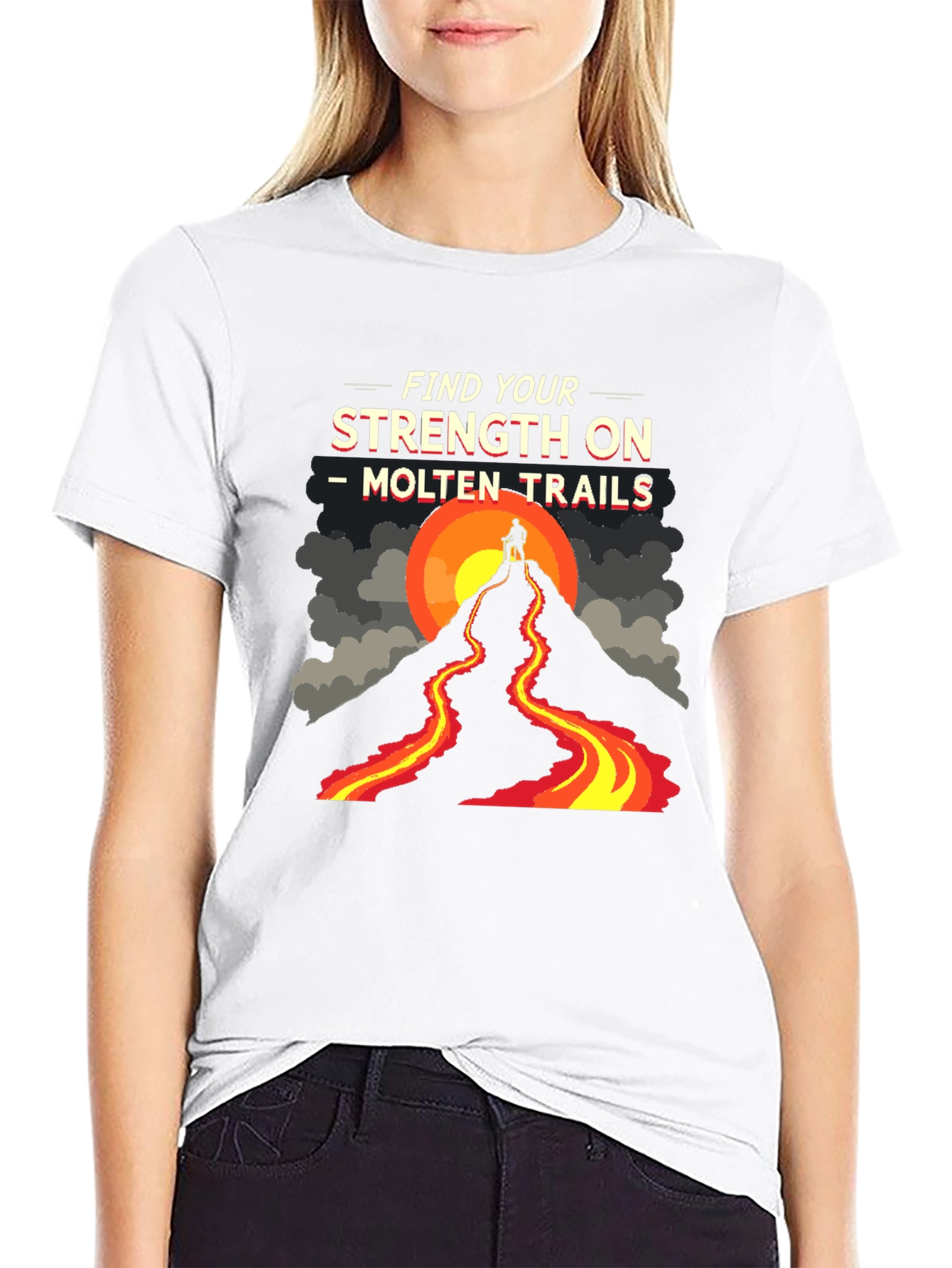 Black Molten Trails Graphic Tee view 9