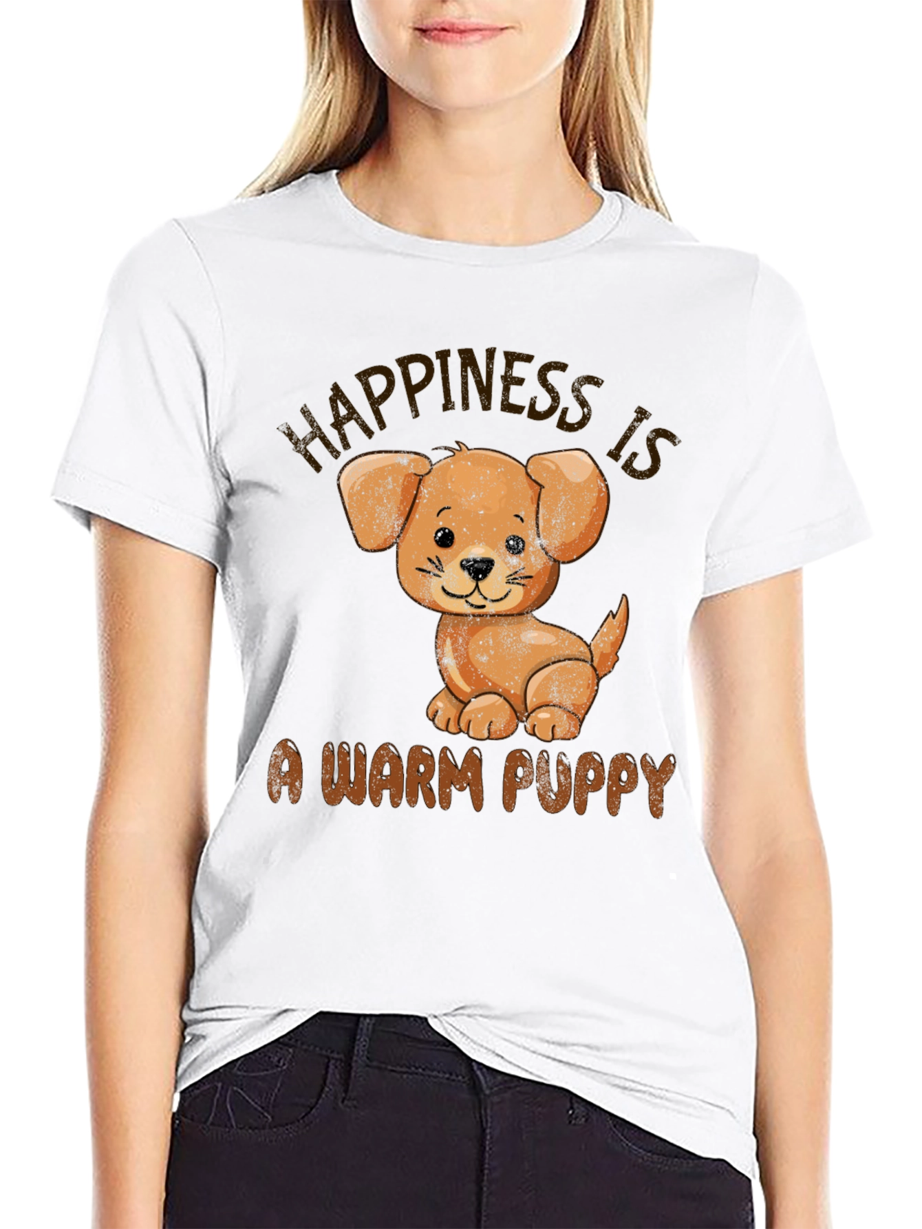 Black Happiness is a Warm Puppy T-Shirt view 9