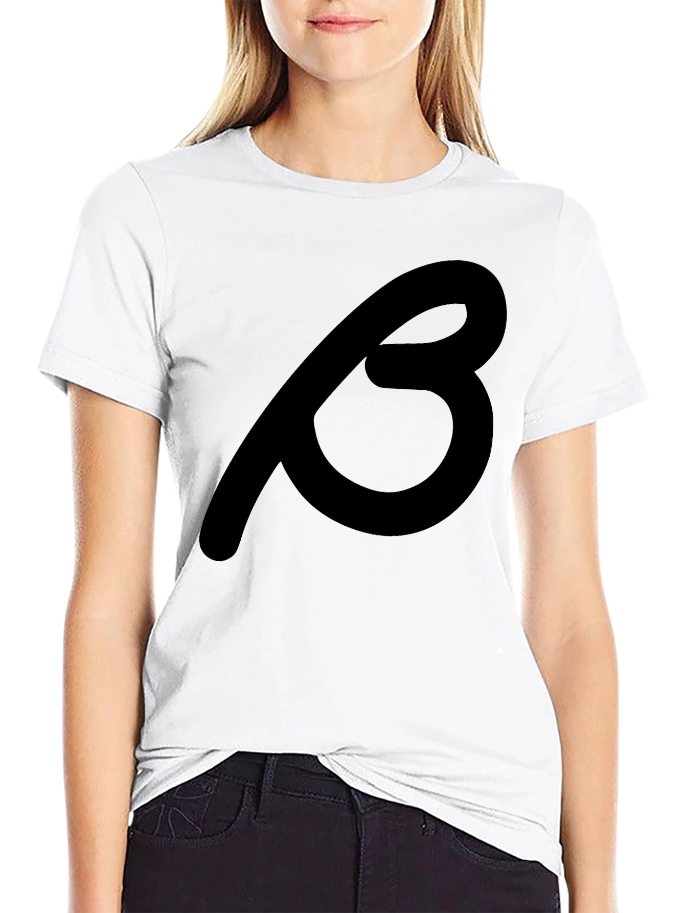 Black Black T-Shirt with Beta Symbol view 9