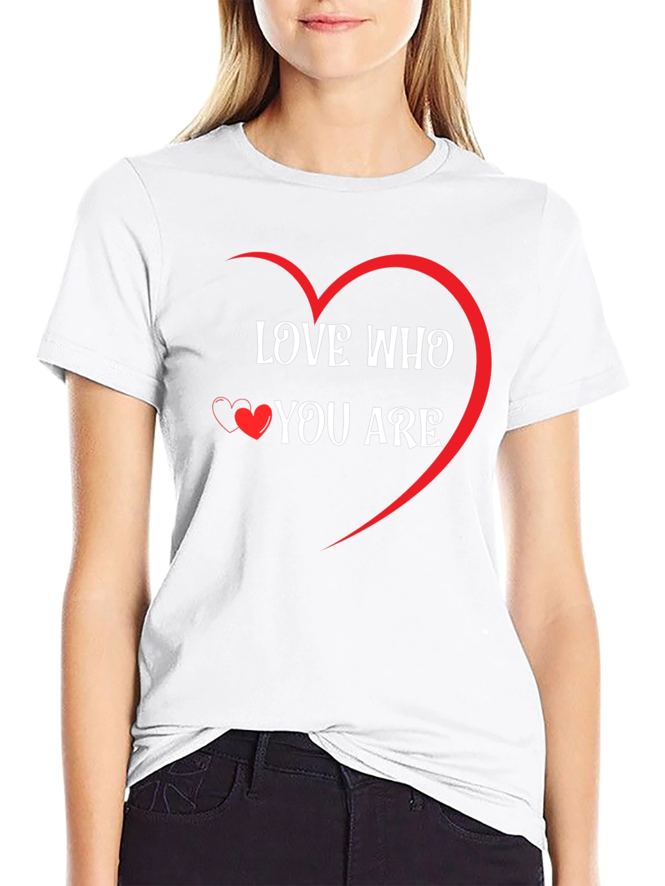 Black Love Who You Are Graphic Tee - Heart Design view 9