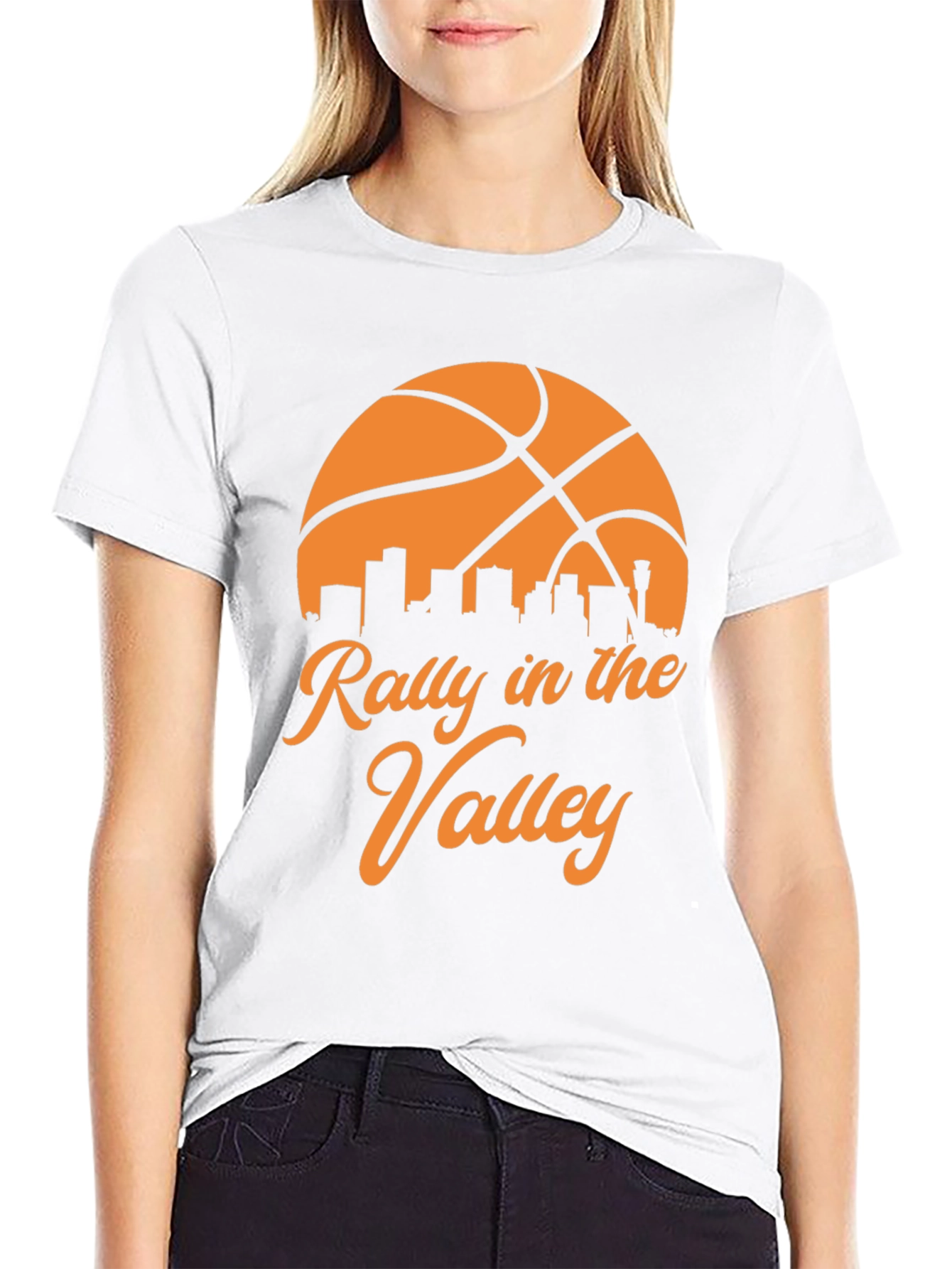 Black Rally in the Valley Basketball Graphic T-Shirt view 9
