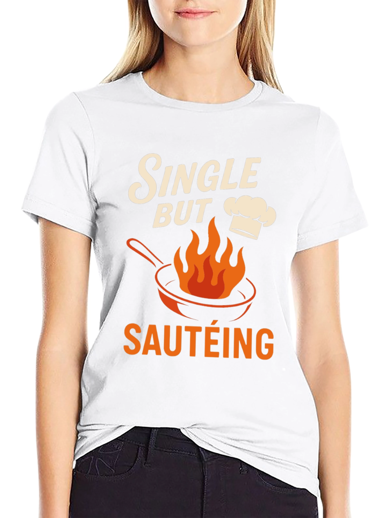 Black Single But Sautéing Funny Cook T-Shirt view 9