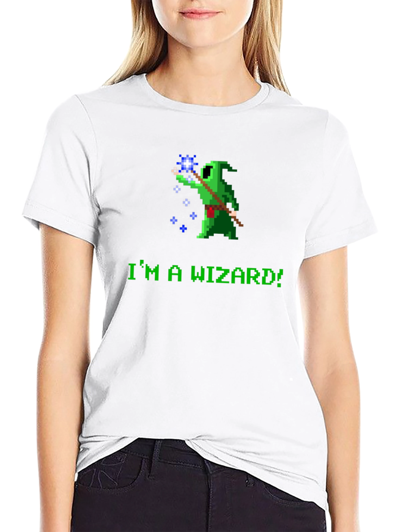 Black I'm a Wizard! Graphic Novelty Tee view 9