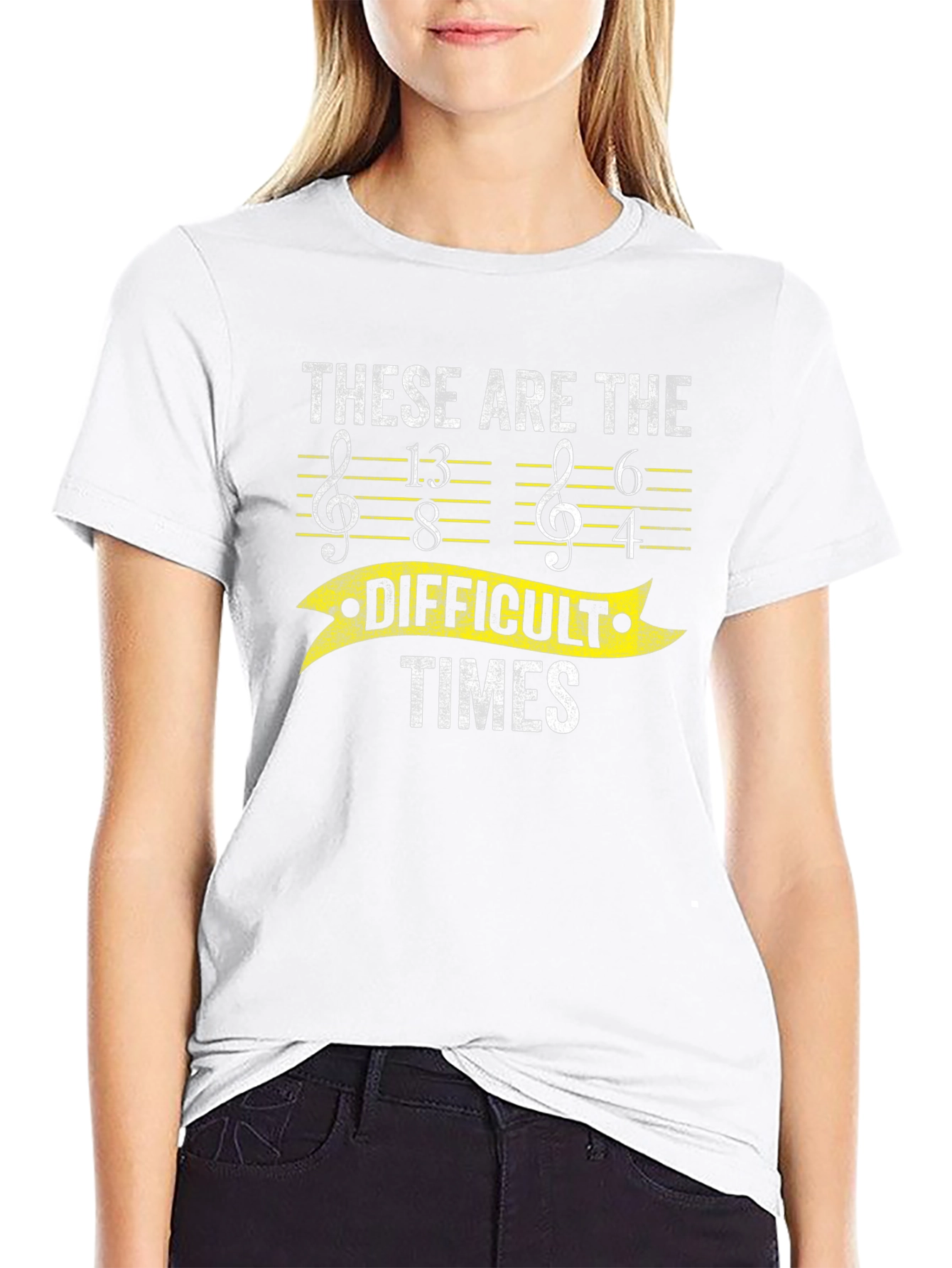 Black Difficult Times Music T-Shirt  view 9