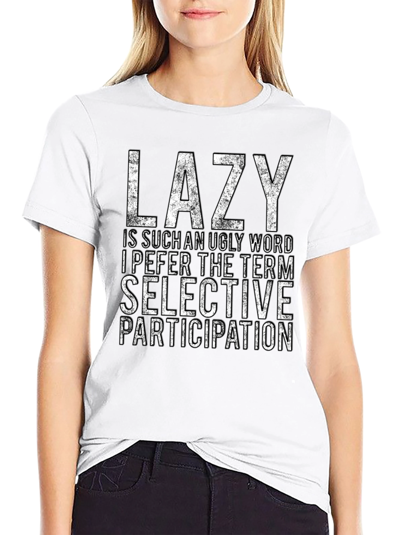 Black Lazy Funny Graphic Novelty T-Shirt view 9