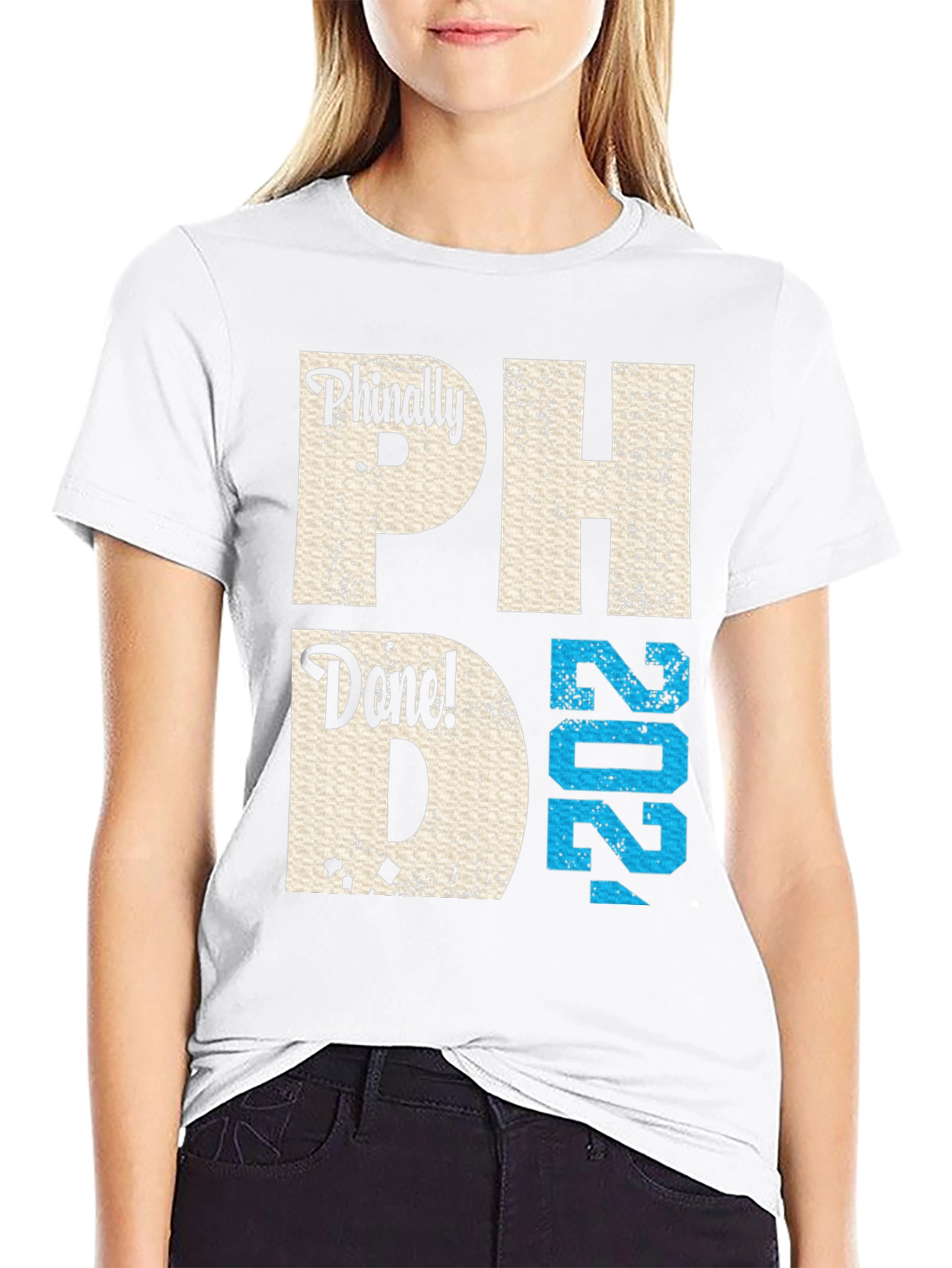 Black Phinally Done! PhD Graduate 2024 T-Shirt view 9