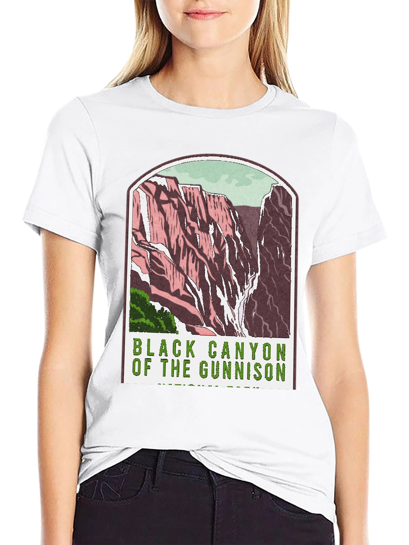 Black Black Canyon of the Gunnison T-Shirt view 9