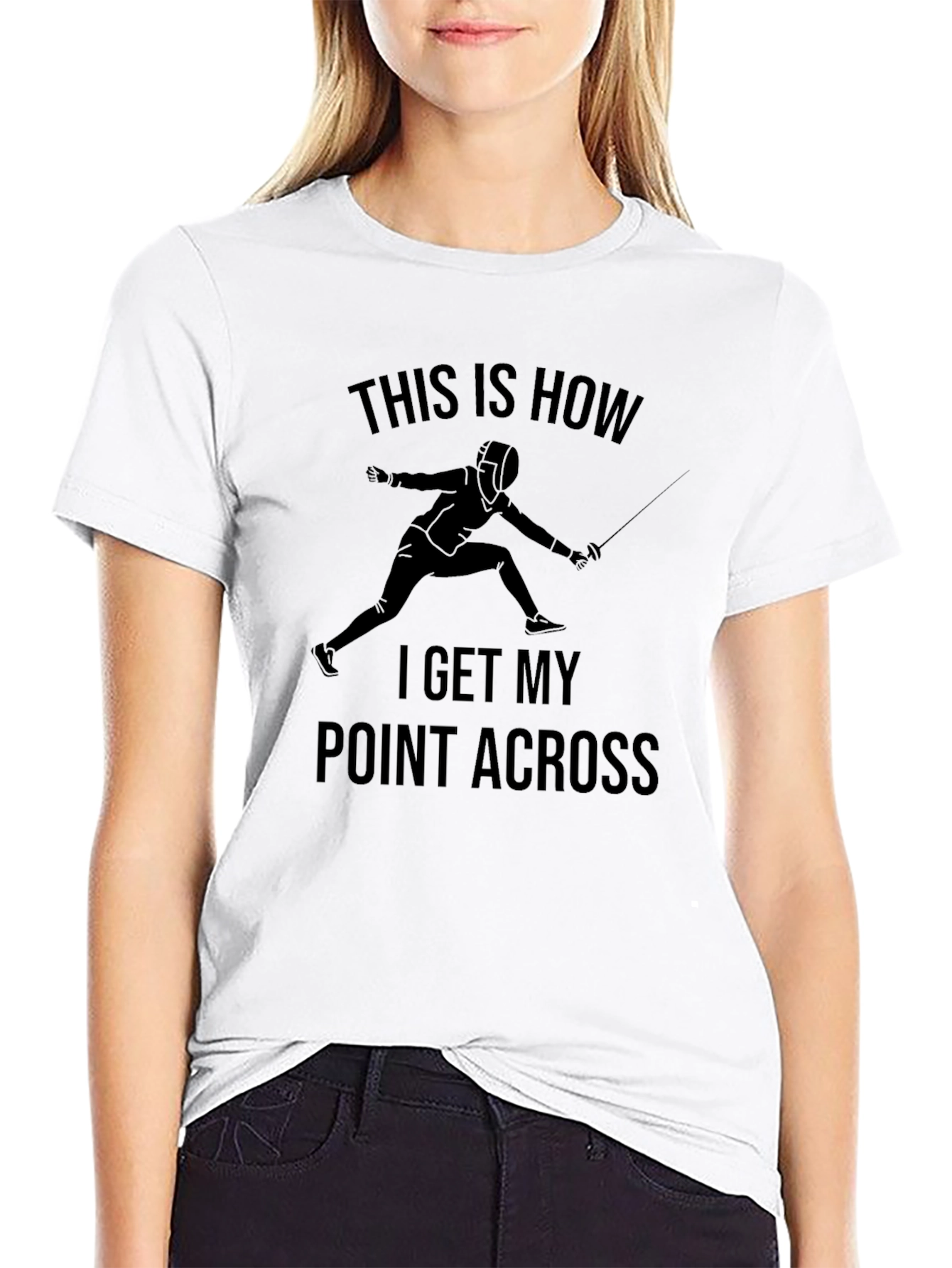 Black Fencing T-Shirt: This Is How I Get My Point Across view 9