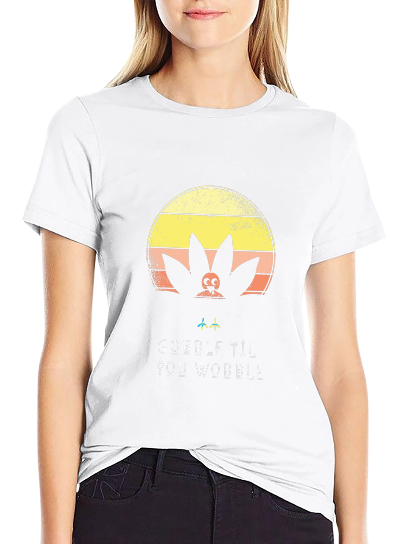 Black Gobble 'Til You Wobble Graphic Tee view 9