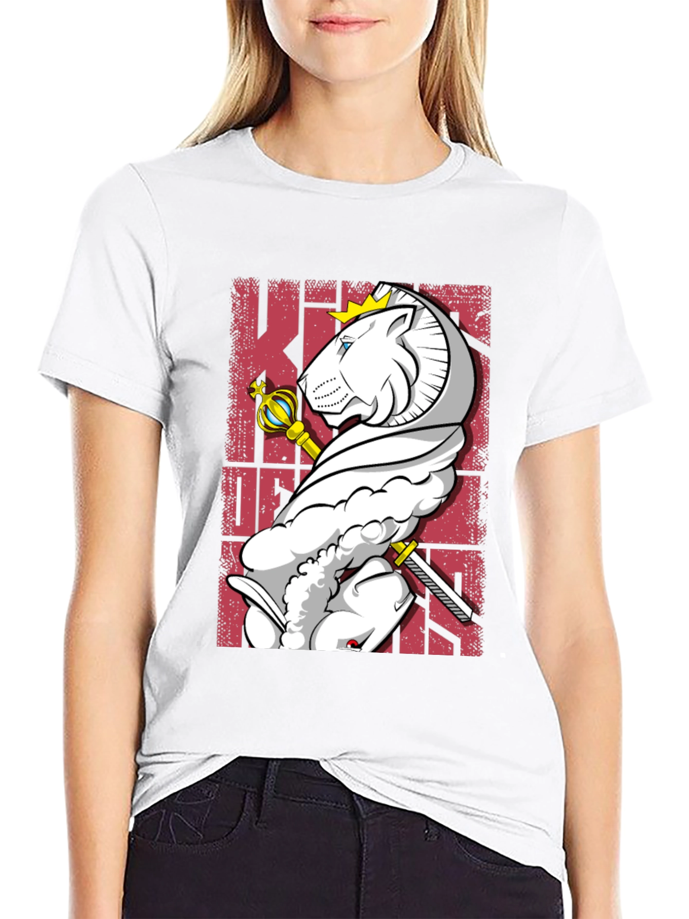 Black King Chess Piece Graphic Tee - Black Cotton T-Shirt view 9