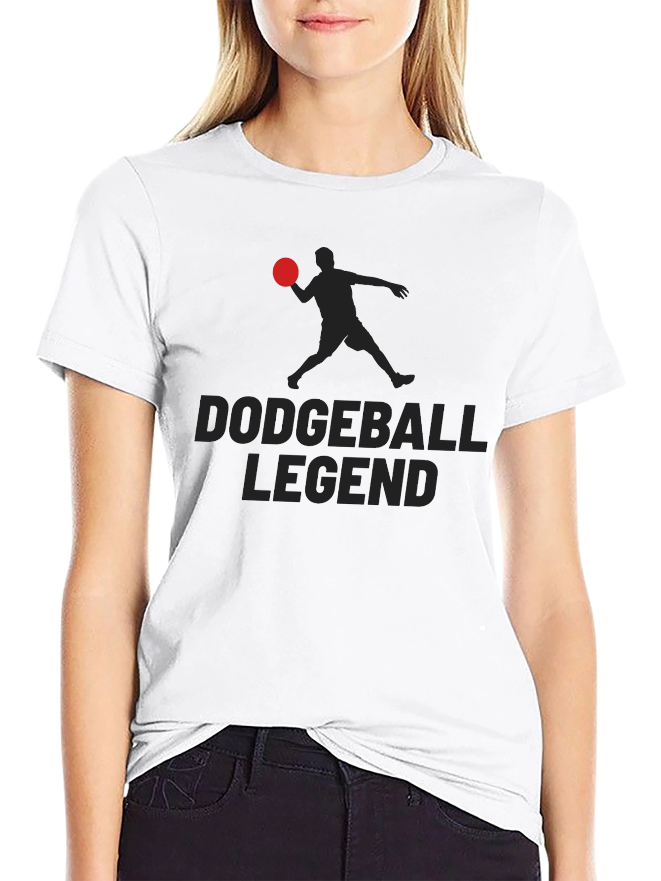 Black Dodgeball Legend Graphic Tee - Black Cotton T-Shirt view 9