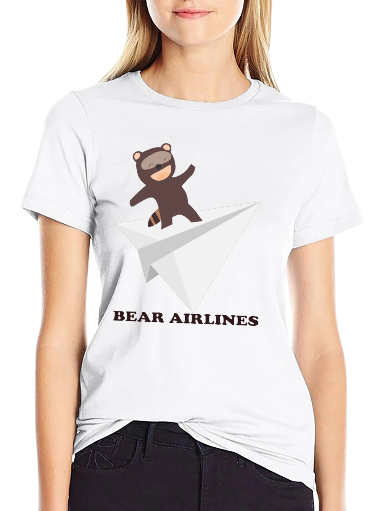 Black Bear Airlines Funny Graphic T-Shirt view 9