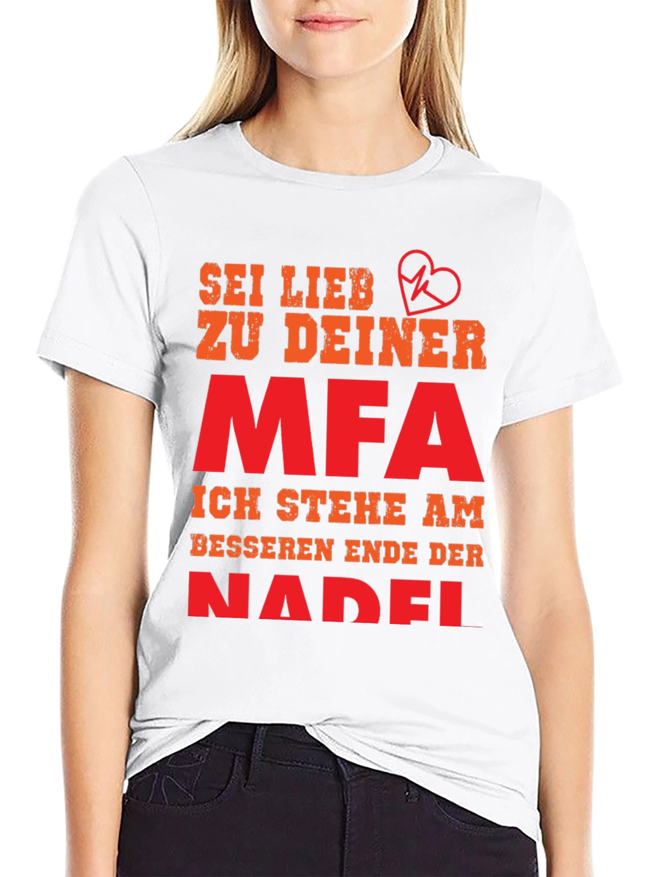 Black Sei Lieb Zu Deiner MFA T-Shirt - Medical Assistant Gift view 9