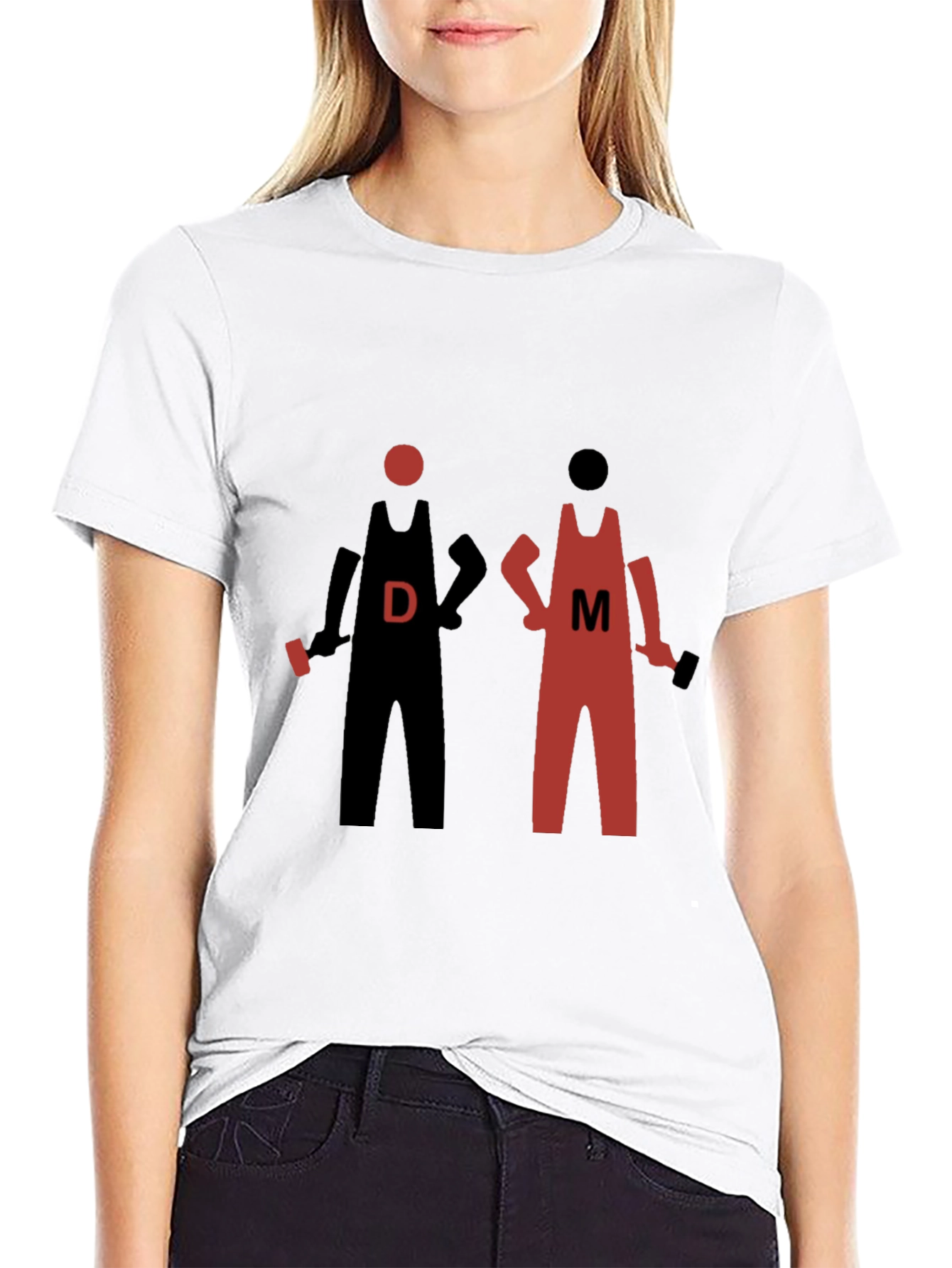 Black DM Wrestlers Graphic Tee - Black Cotton Shirt view 9