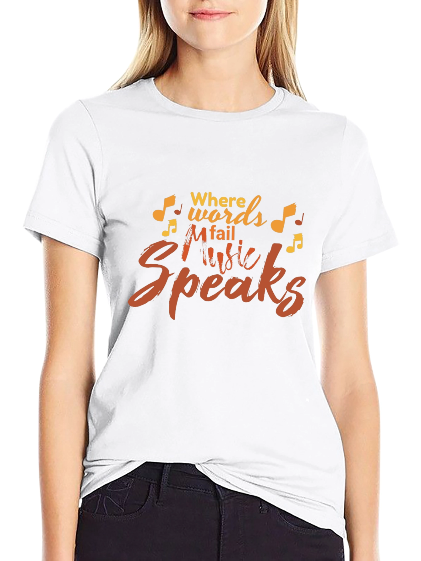 Black Music Speaks Graphic T-Shirt view 9