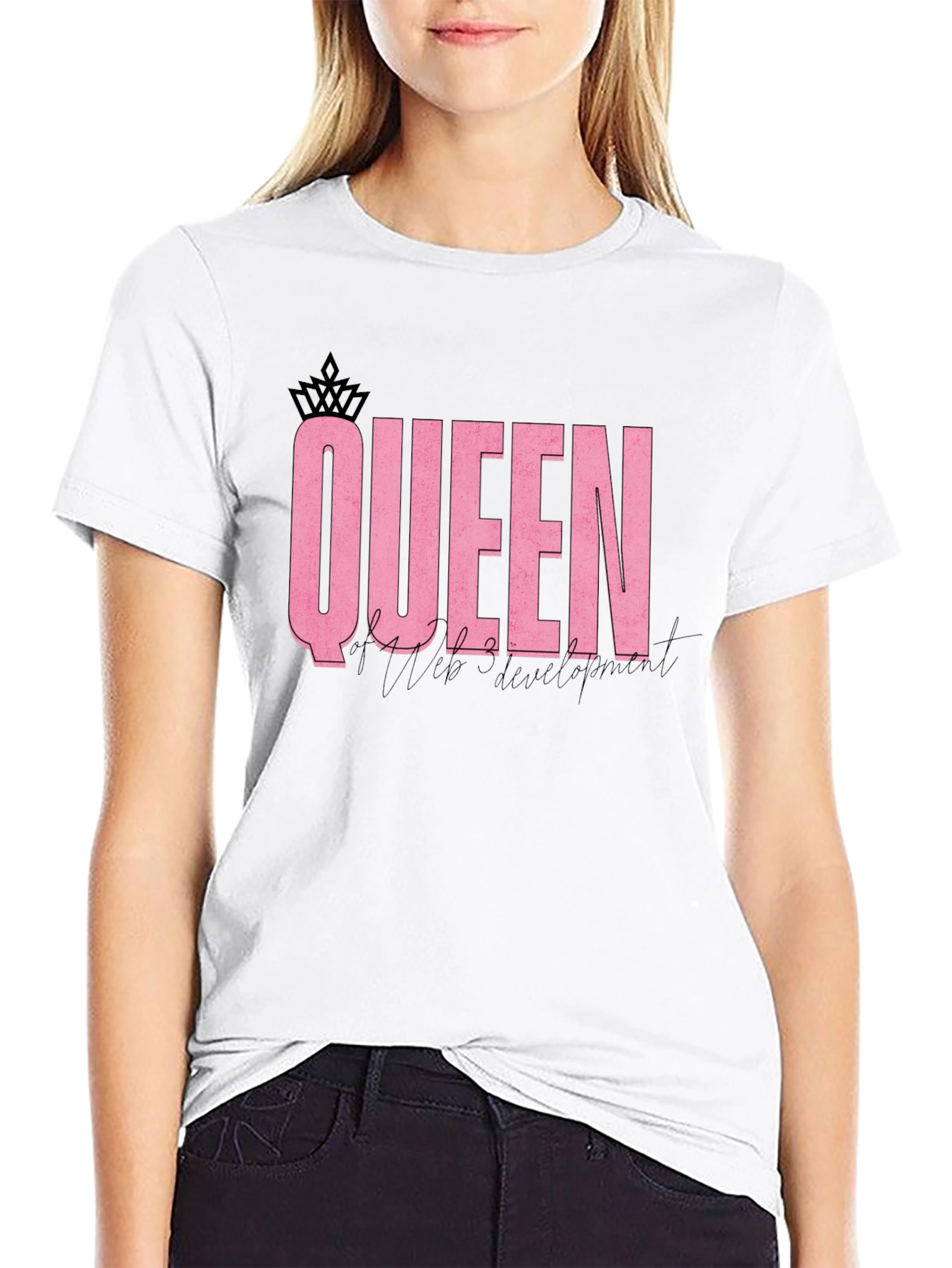 Black Queen of Web Development T-Shirt view 9