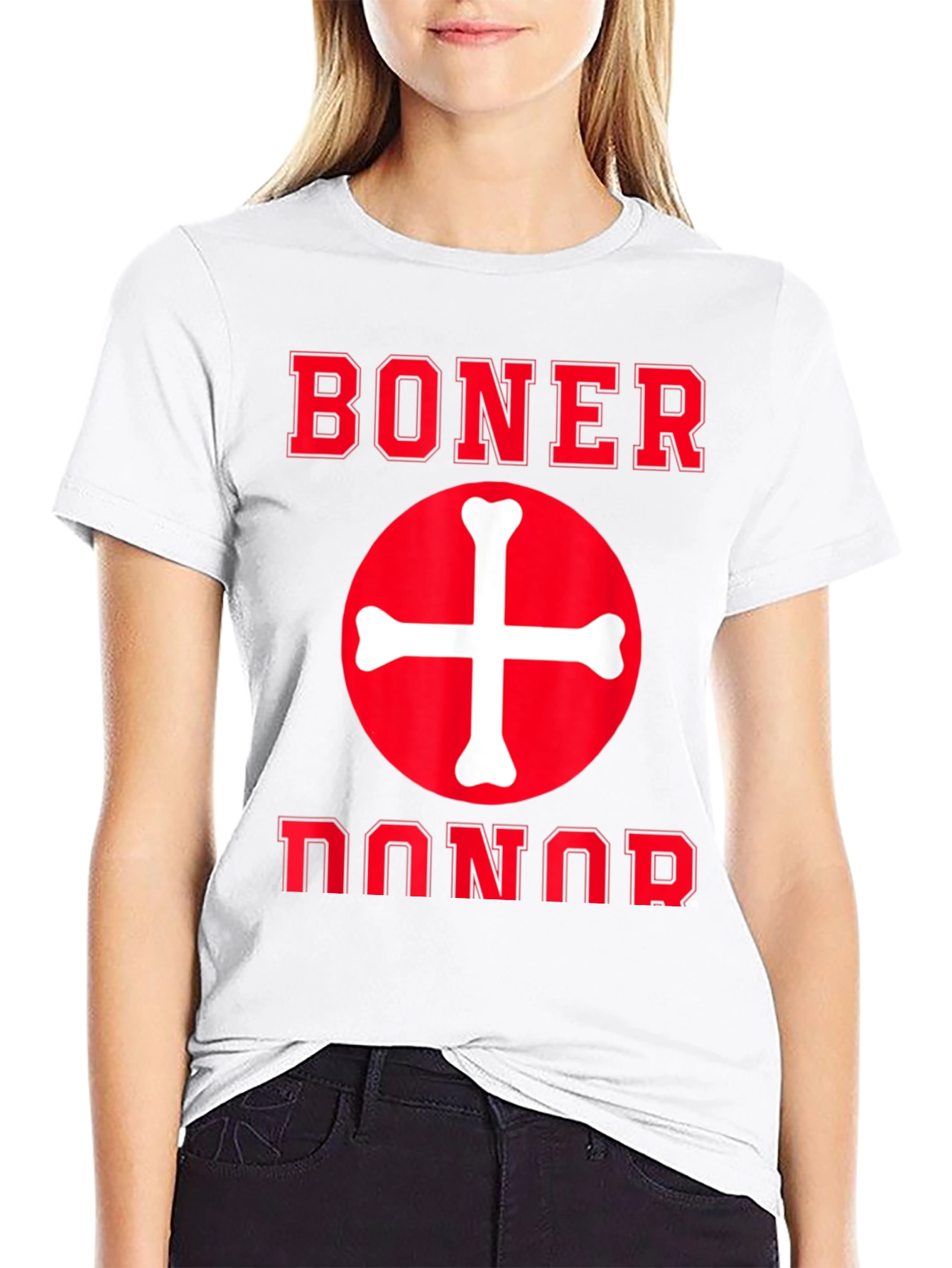 Black Humorous "Boner Donor" T-Shirt - Funny Graphic Tee view 9