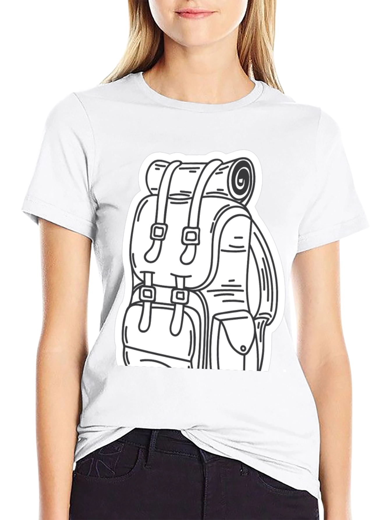 Black Backpack Graphic Tee - Adventure Ready view 9