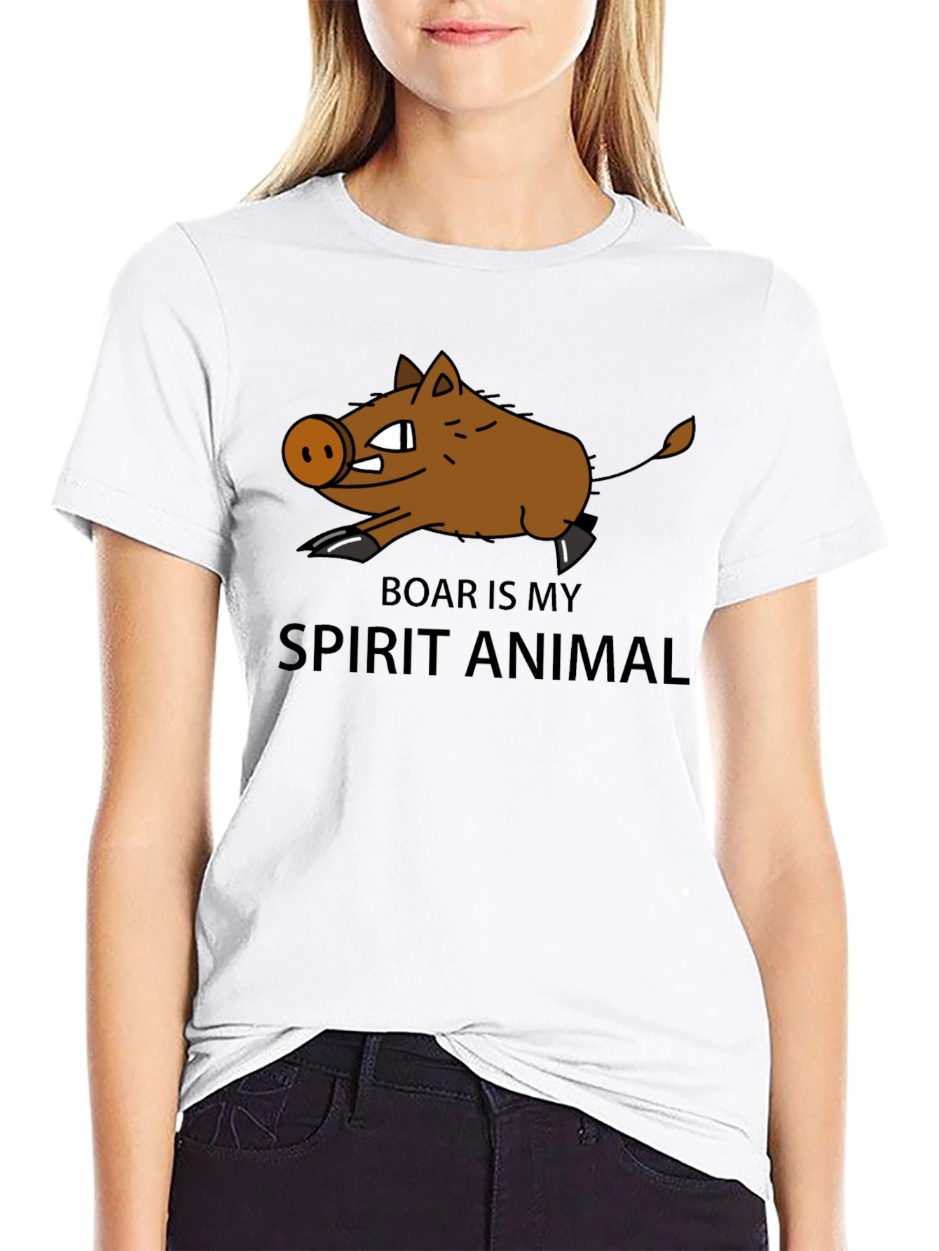Black Boar Is My Spirit Animal Graphic T-Shirt view 9