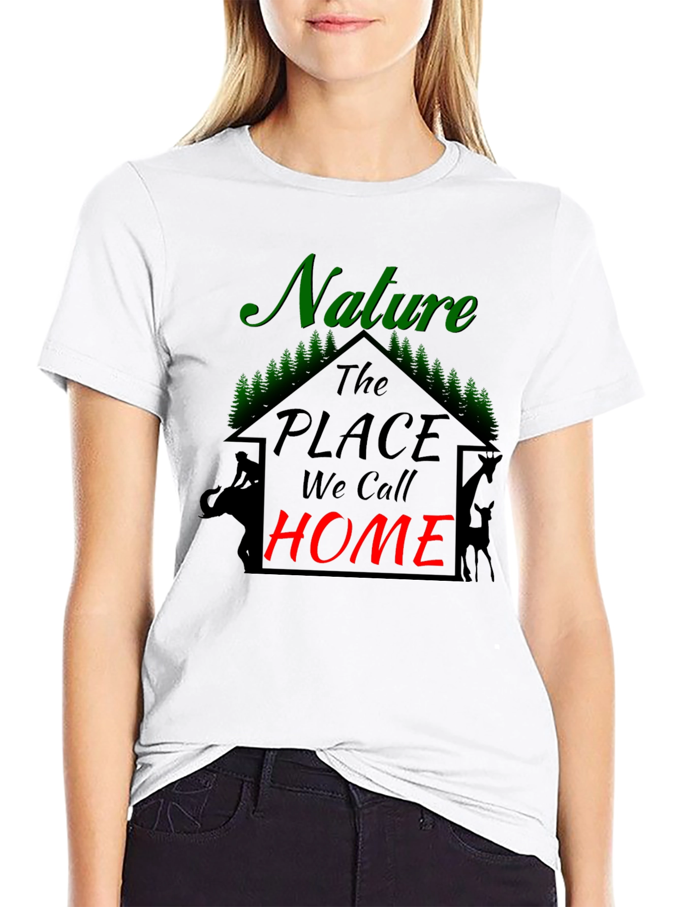 Black Nature Is Home Black Tee view 9