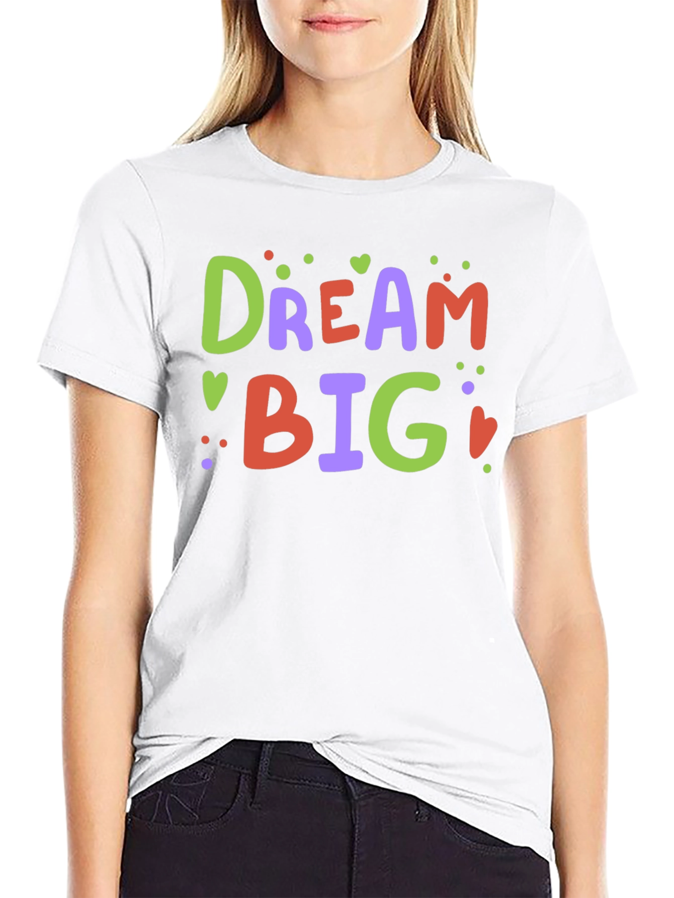 Black Dream Big Graphic Tee - Motivational T-Shirt view 9