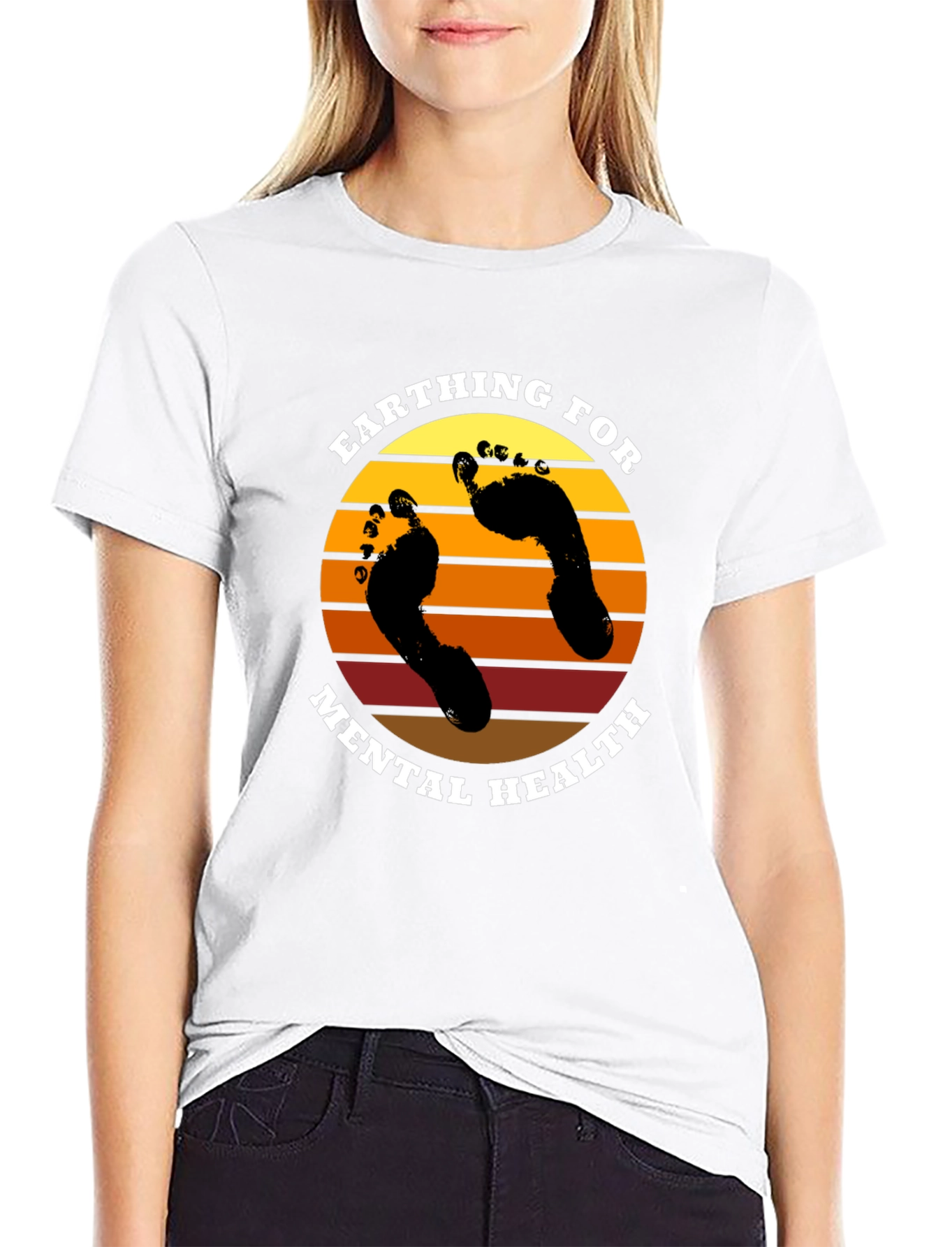 Earthing for Mental Health Graphic T-Shirt - 9