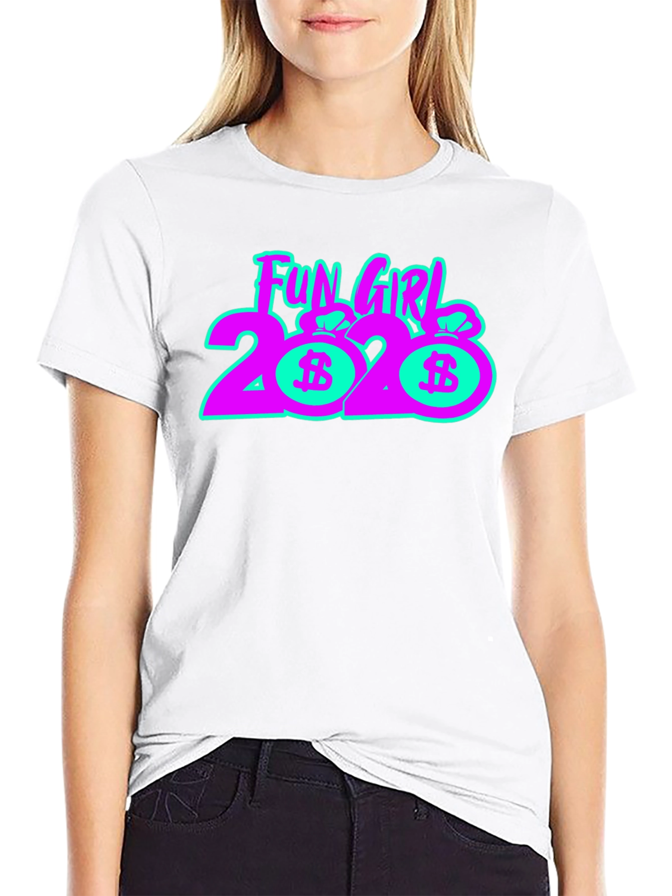 Black Fun Girl 2020 Graphic Tee view 9