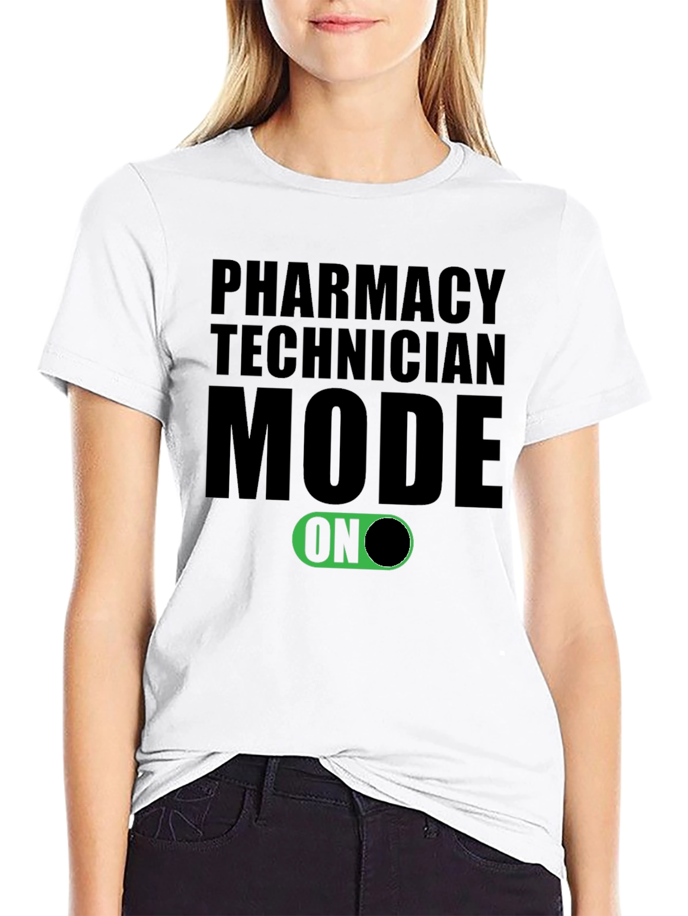 Black Pharmacy Technician Mode ON T-Shirt view 9