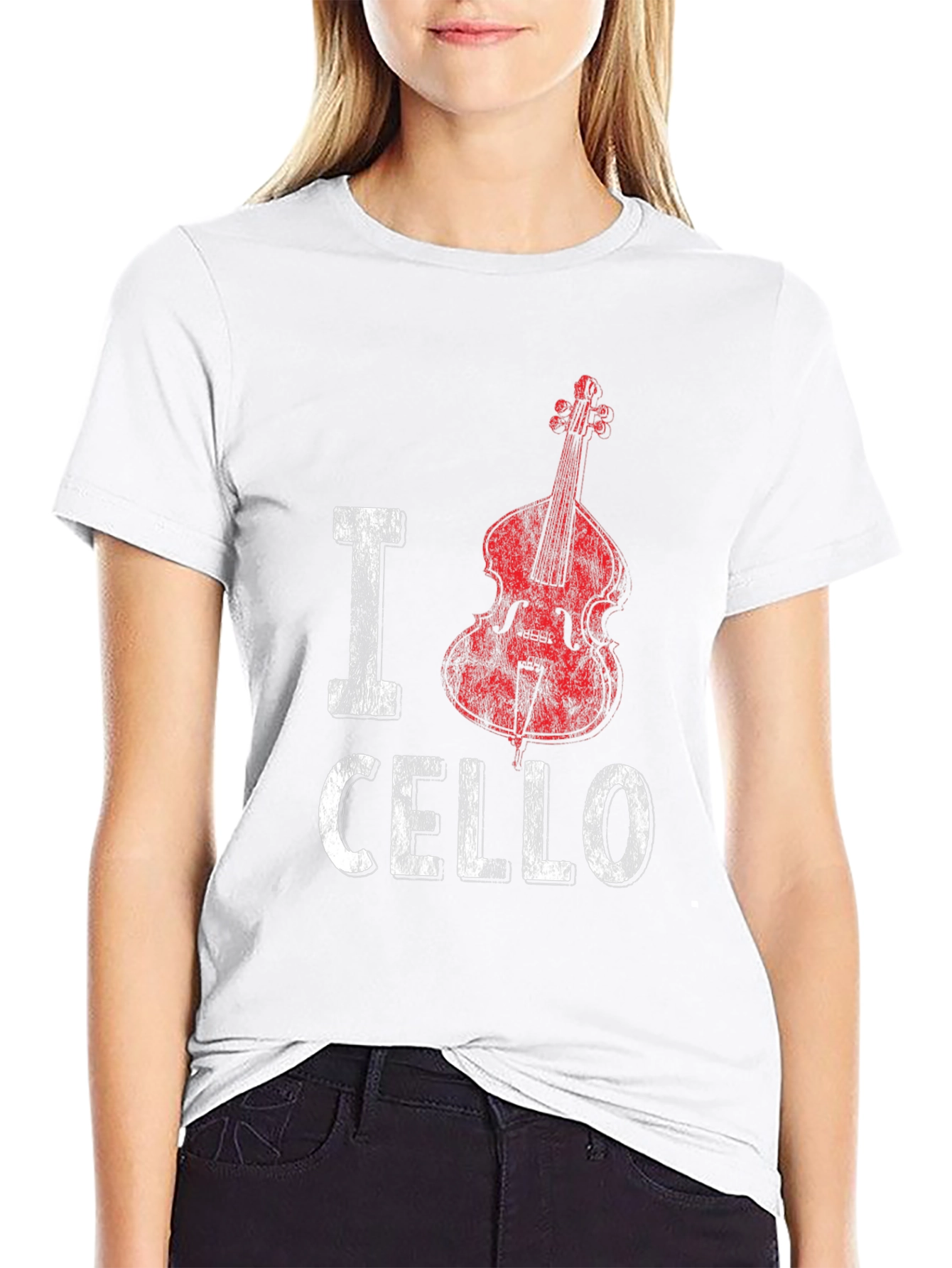 Black I Cello Music T-Shirt - Musician Graphic Tee view 9