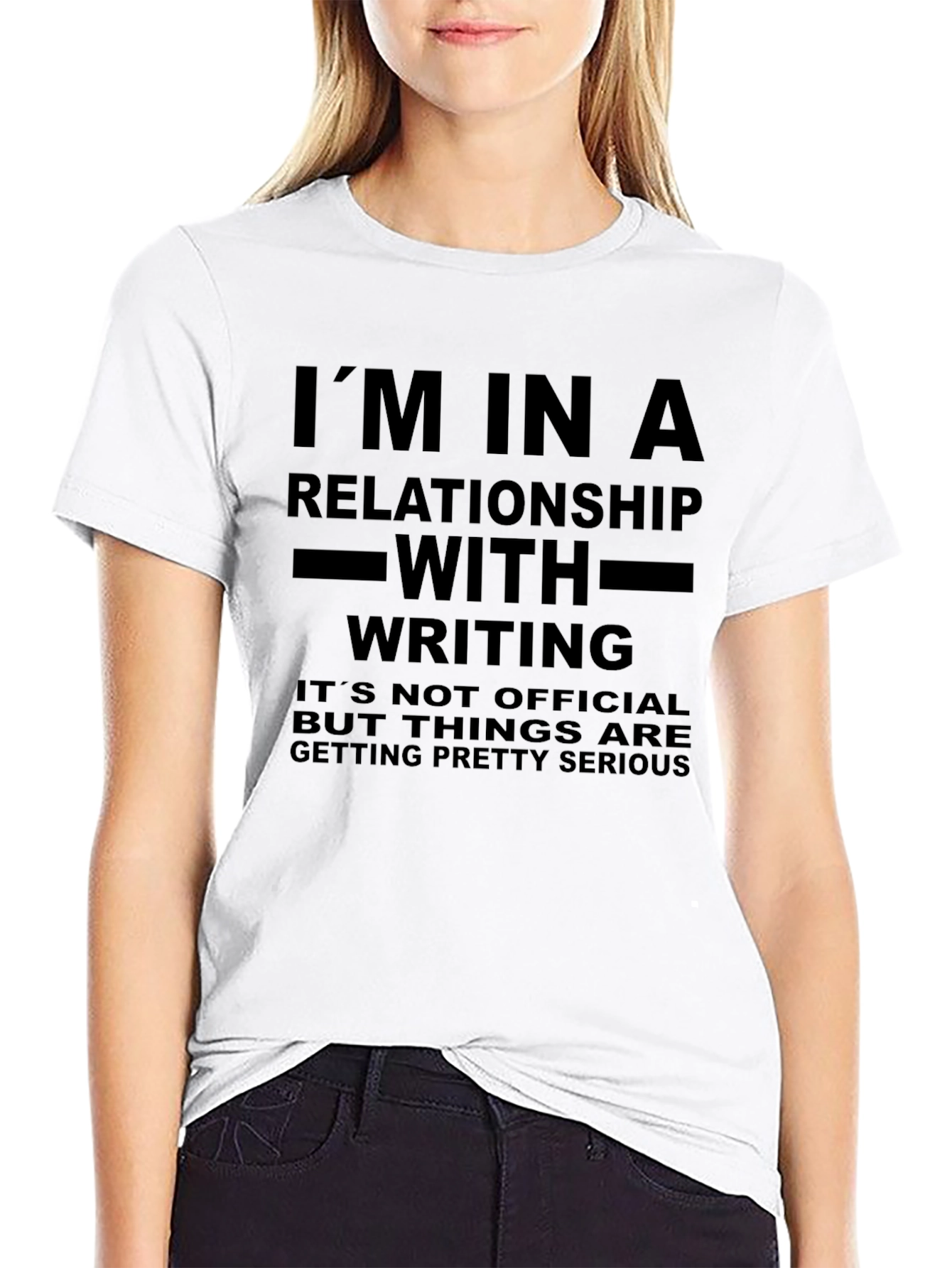 Black Writer's T-Shirt: I'm in a Relationship with Writing view 9