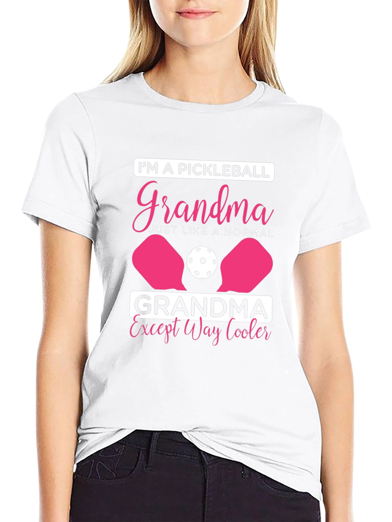 Black Pickleball Grandma T-Shirt - Cool Grandma Tee view 9