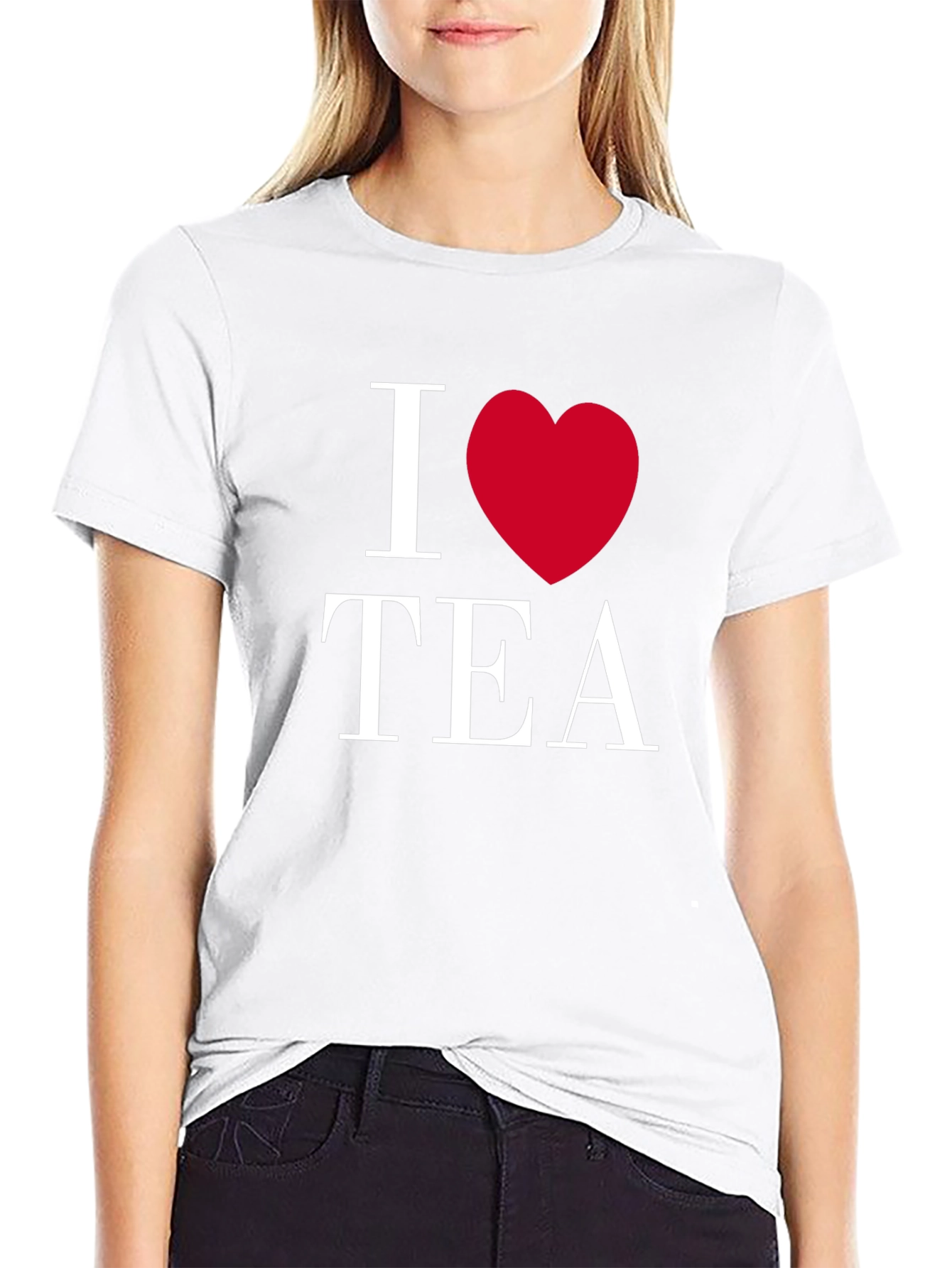Black I Heart Tea Black Graphic Tee view 9
