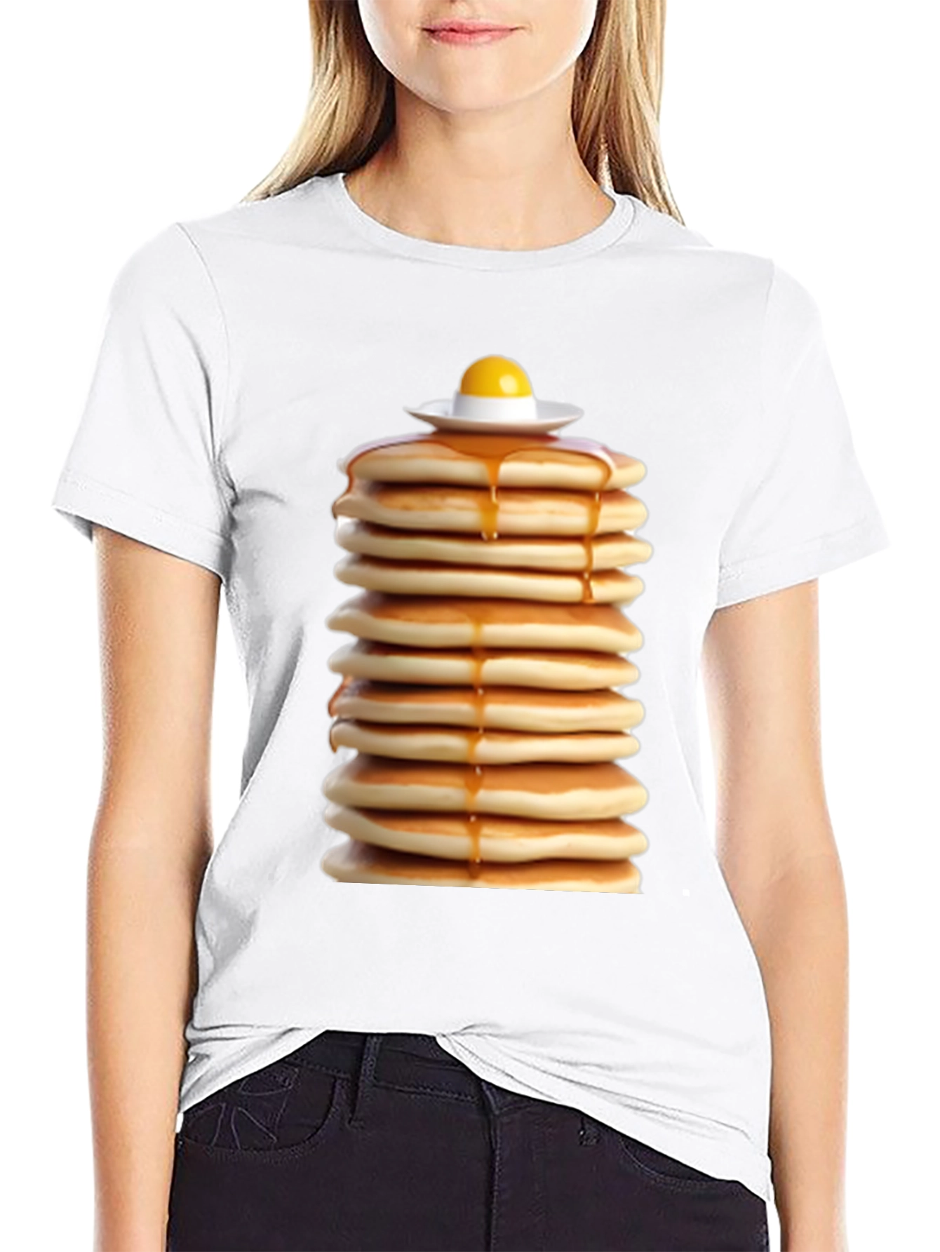 Pancake Stack Tee - Breakfast Food T-Shirt - 9
