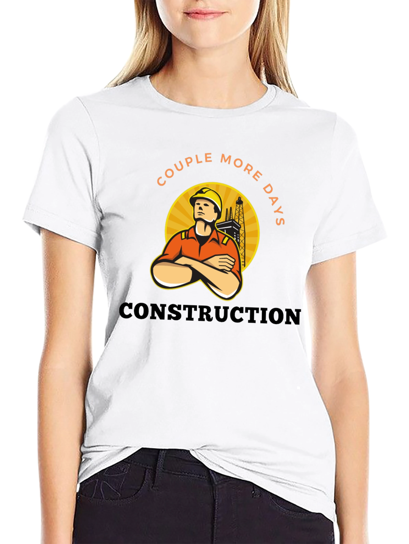 Black Construction Worker Tee - Couple More Days view 9
