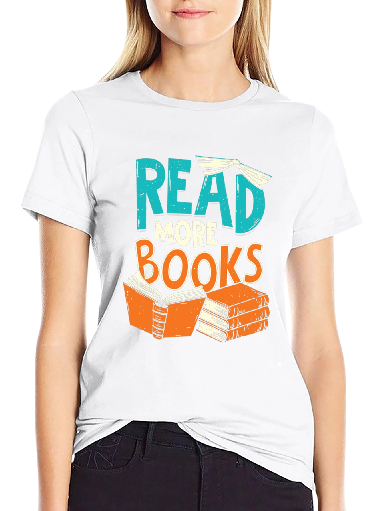 Black Read More Books Graphic T-Shirt view 9