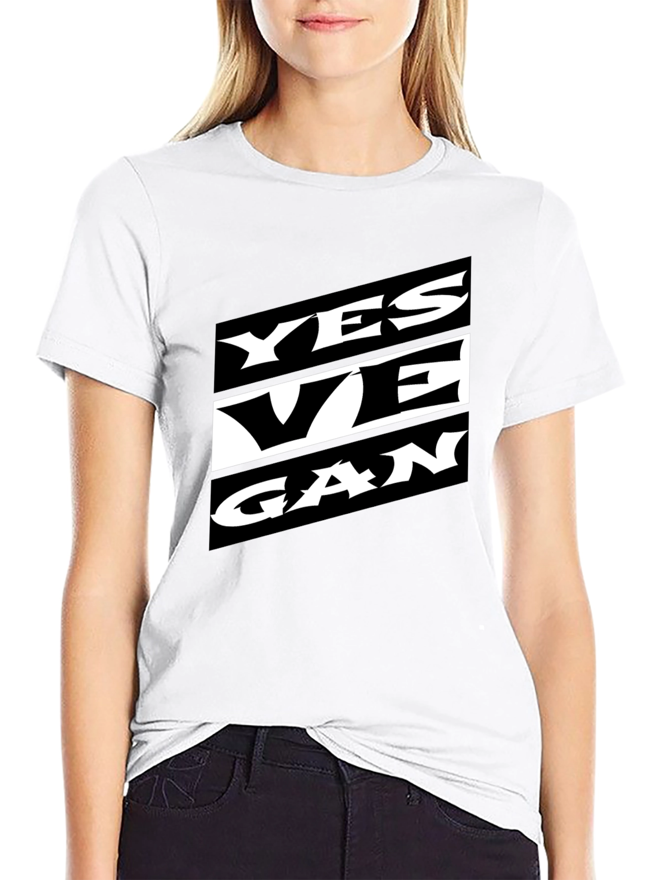 Black Yes We Can Graphic Tee - Black view 9